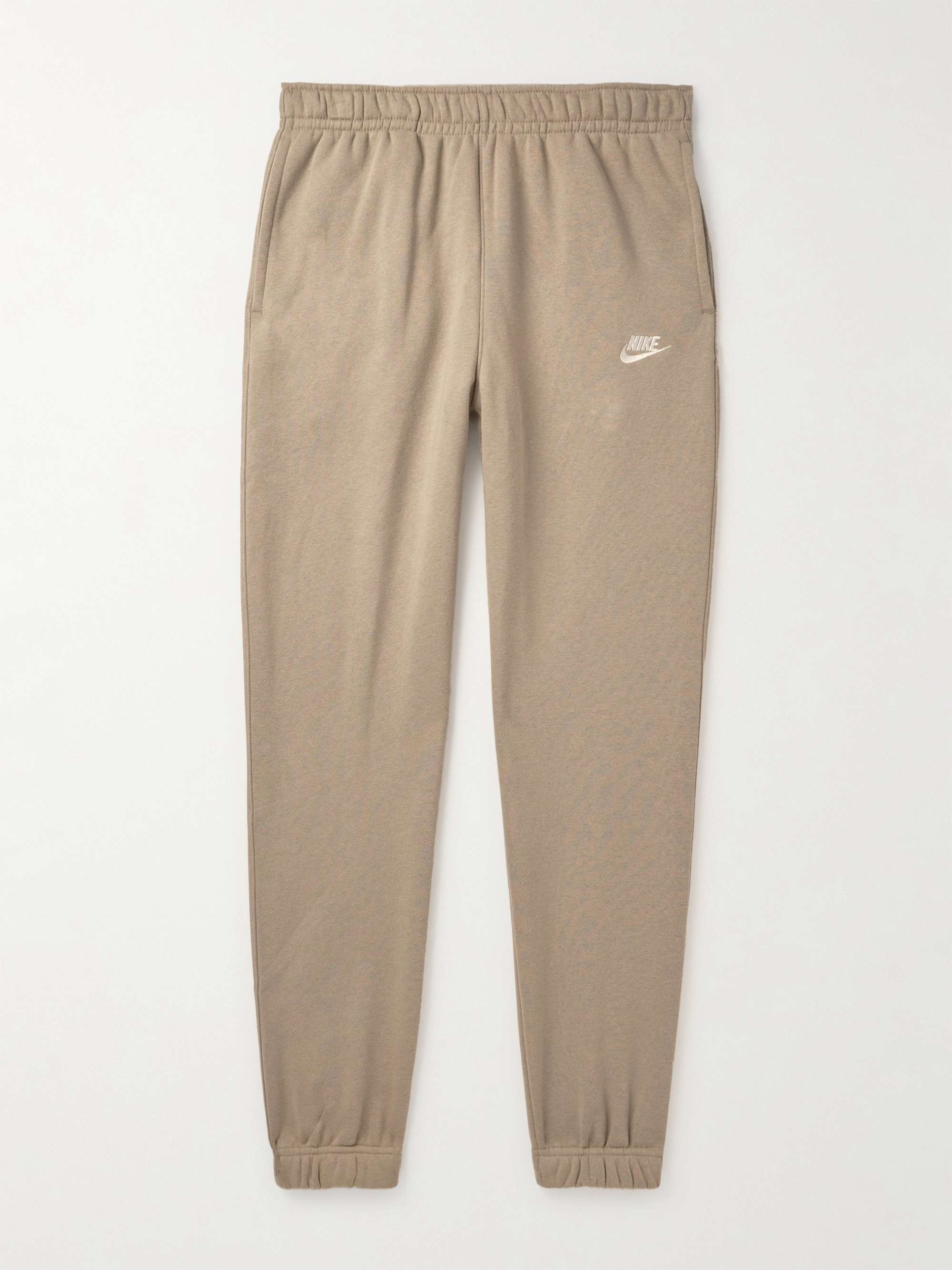 NIKE NSW Logo-Embroidered Tapered Cotton-Blend Jersey Sweatpants for Men |  MR PORTER