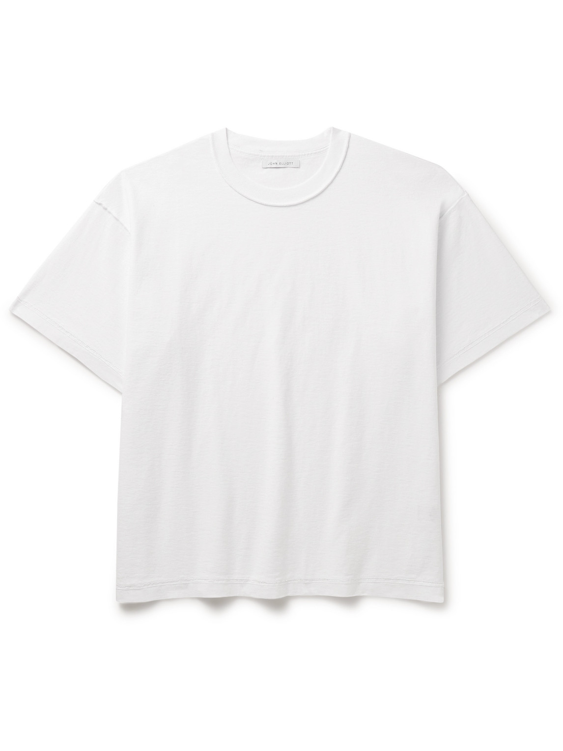 John Elliott Reversed Cotton-jersey T-shirt In White