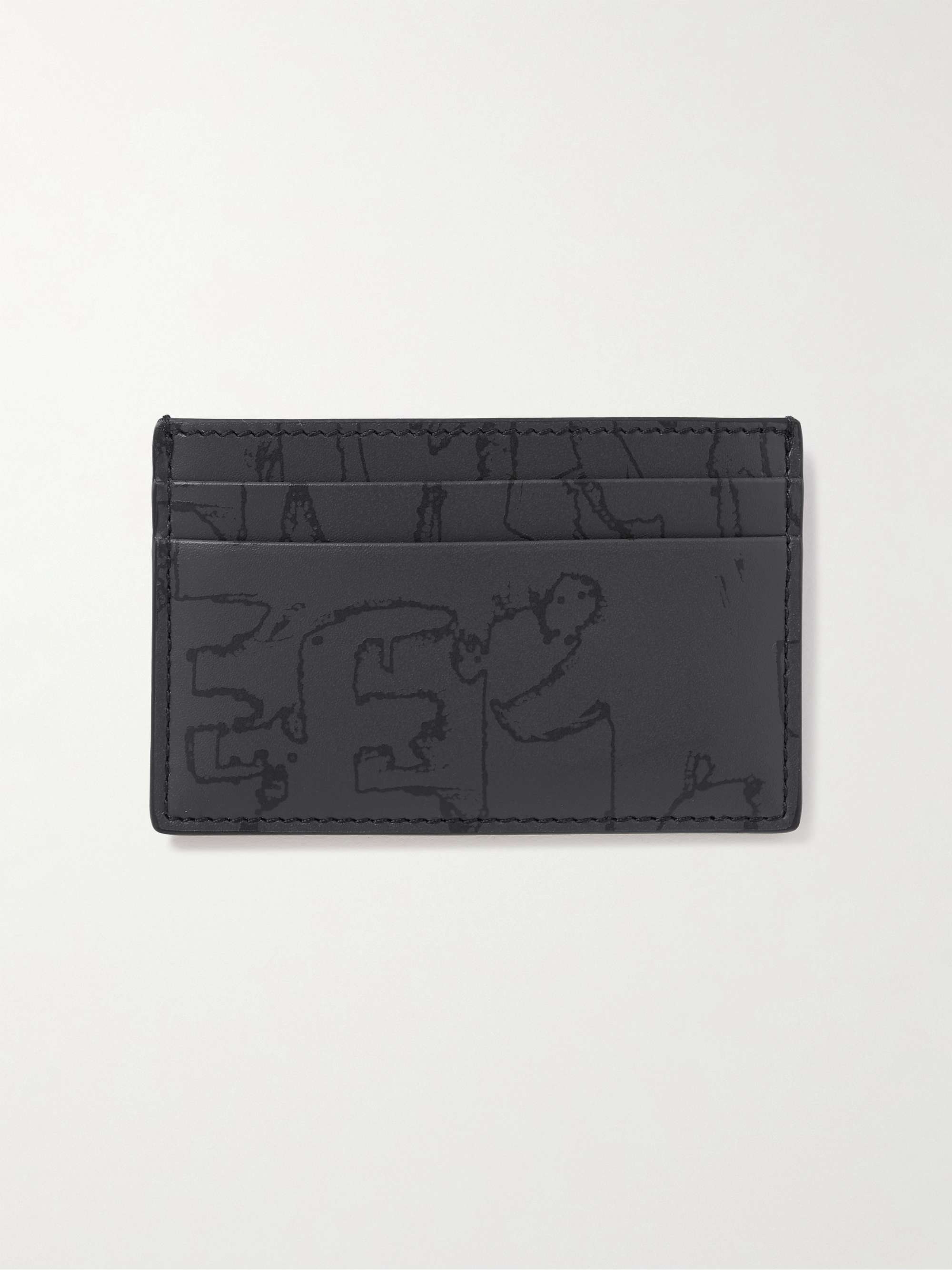 ALEXANDER MCQUEEN Printed Leather Cardholder for Men | MR PORTER