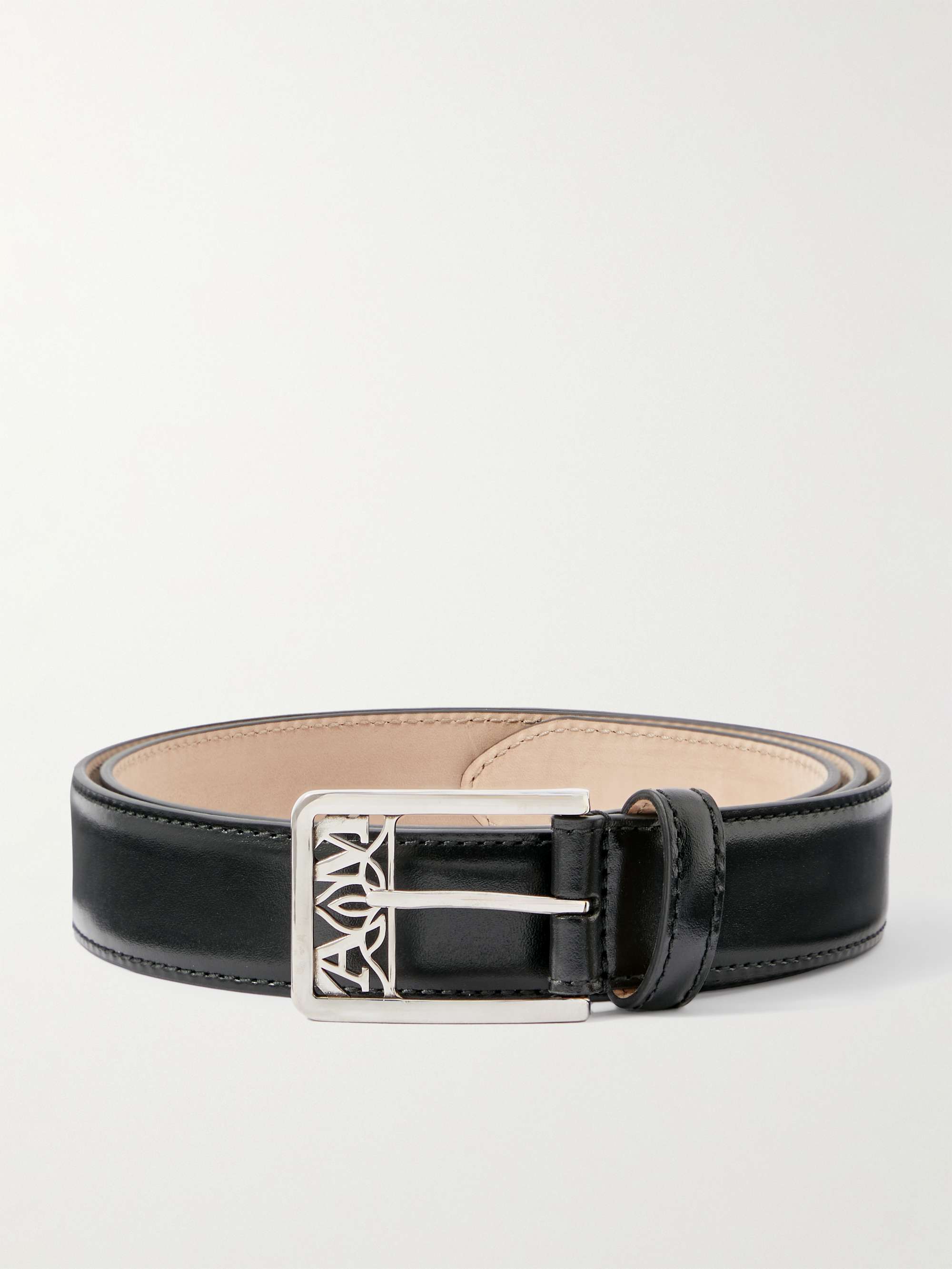 ALEXANDER MCQUEEN 3cm Leather Belt for Men | MR PORTER