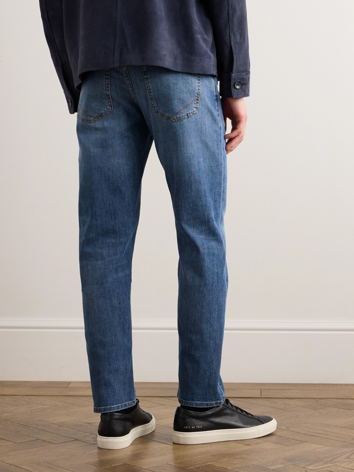 Shop Incotex Silm-fit Jeans In Blue