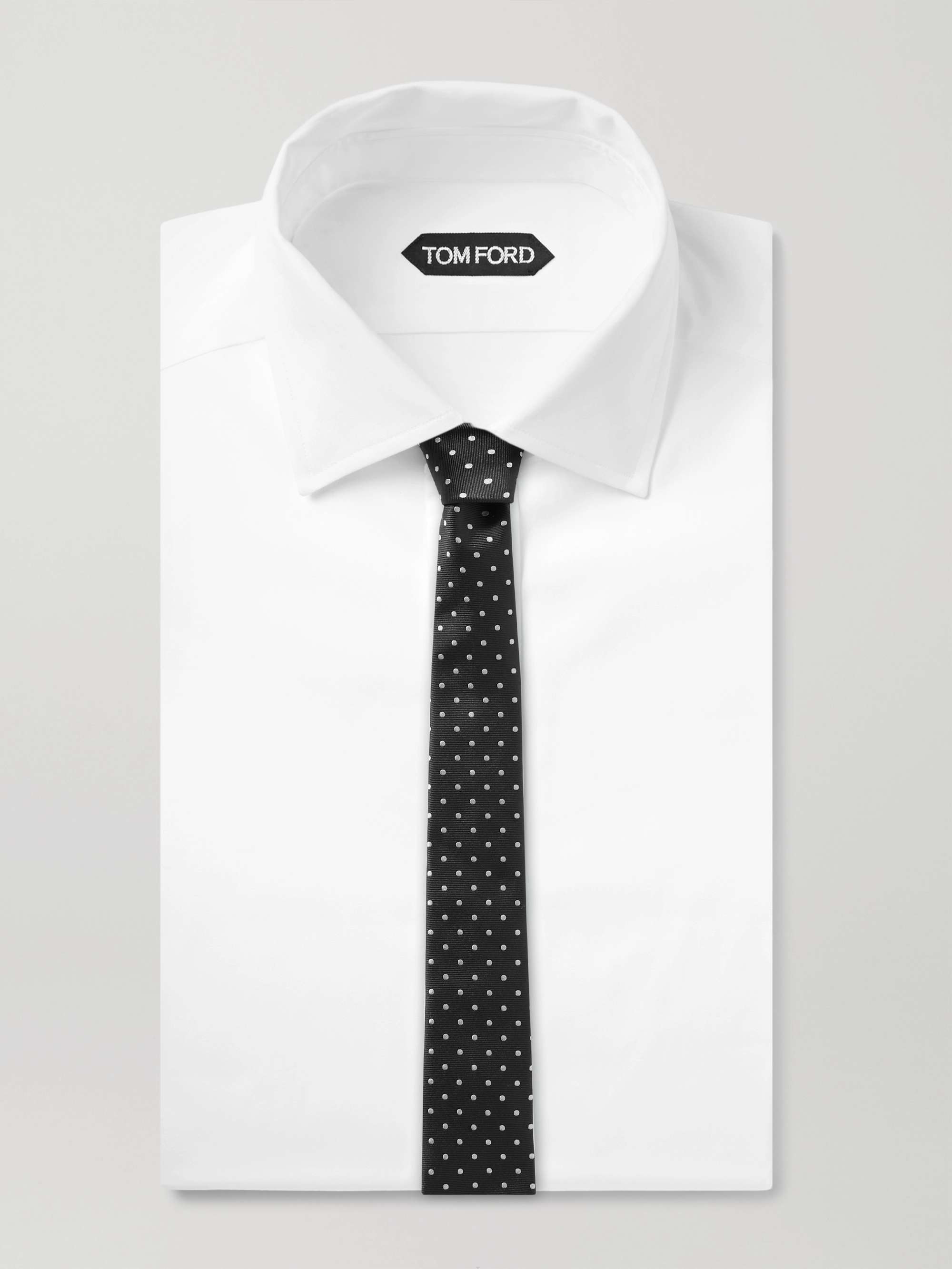 SAINT LAURENT 8cm Polka-Dot Silk Tie for Men | MR PORTER