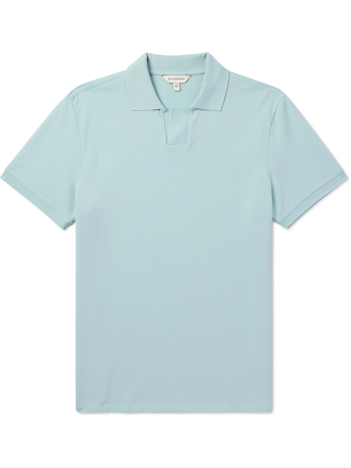 Club Monaco Johnny Stretch-cotton Piqué Polo Shirt In Blue
