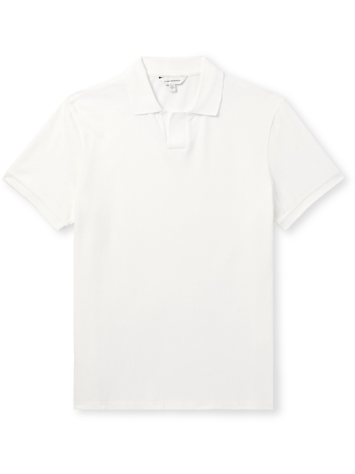 Club Monaco Johnny Stretch-cotton Piqué Polo Shirt In White