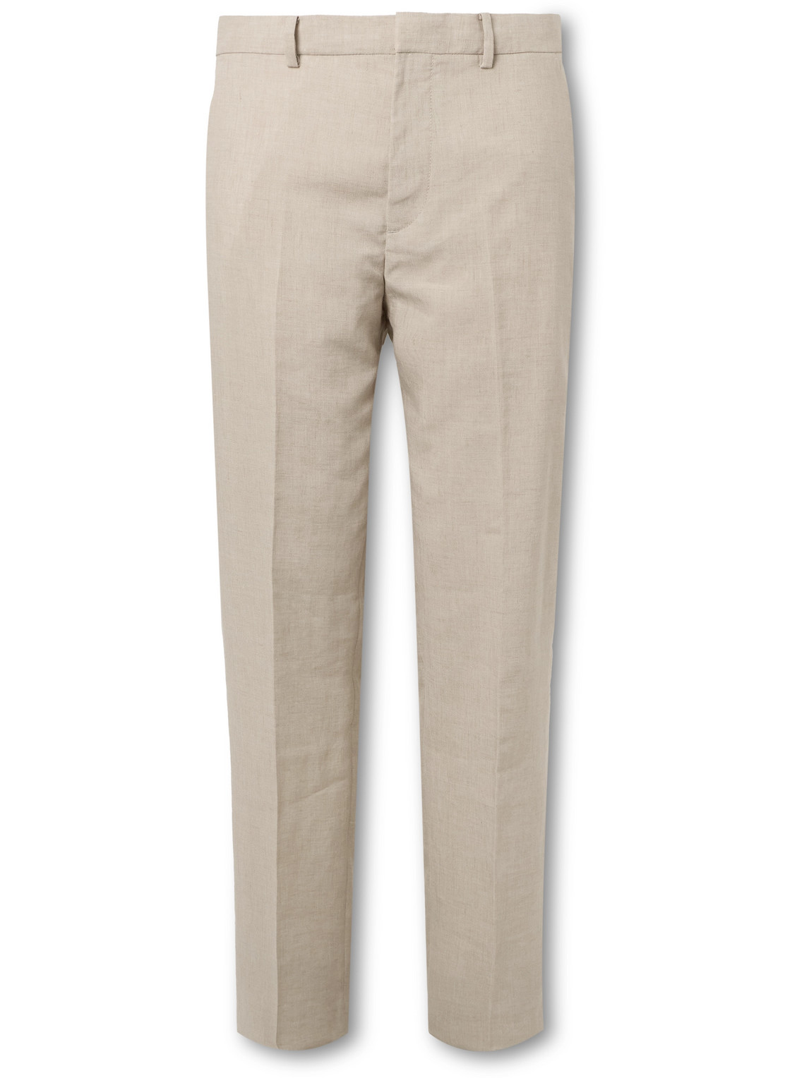 Club Monaco Straight-leg Linen-blend Suit Trousers In Neutrals