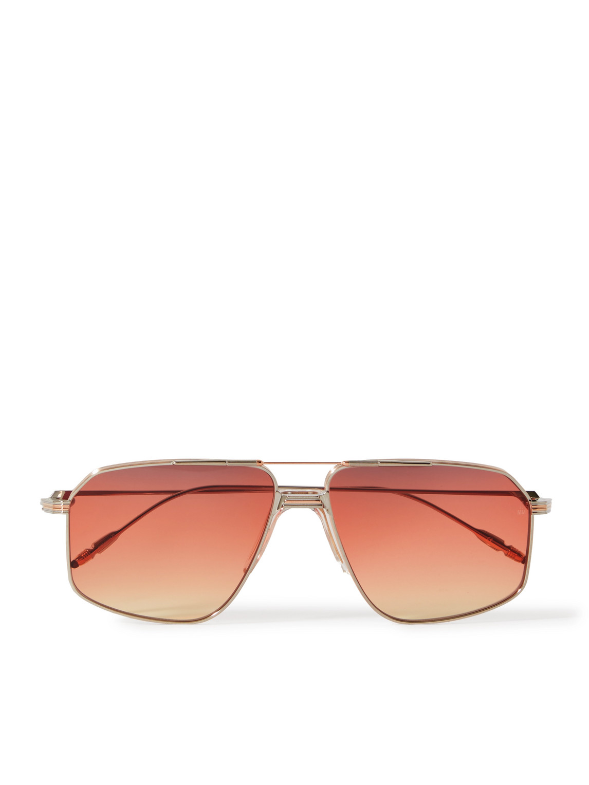 Jacques Marie Mage Jagger Aviator-style Silver And Rose Gold-tone Sunglasses