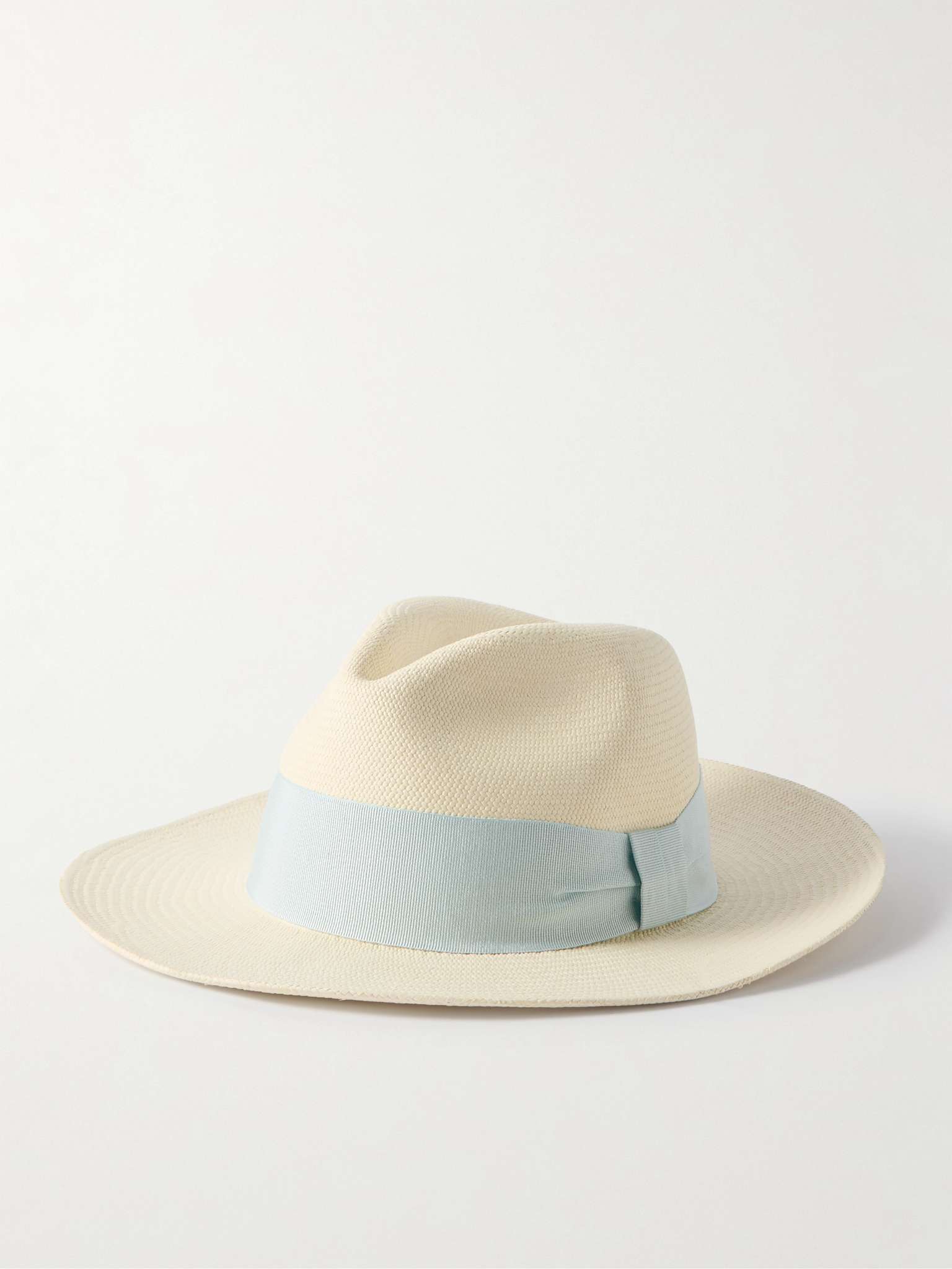 Beige Rafael Grosgrain-Trimmed Straw Panama Hat | FRESCOBOL CARIOCA ...