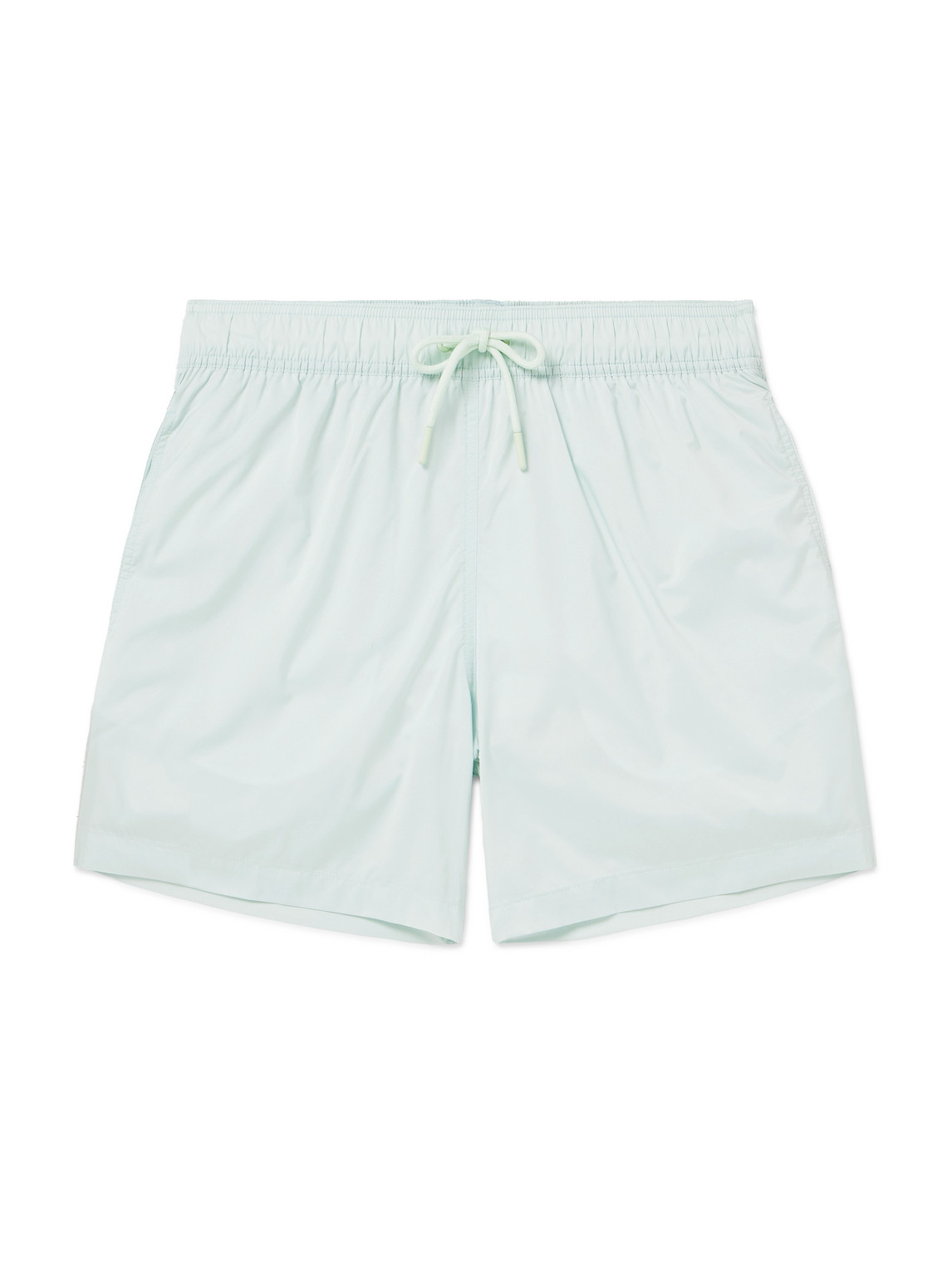 Frescobol Carioca Salvador Straight-leg Mid-length Recycled Swim Shorts In Green