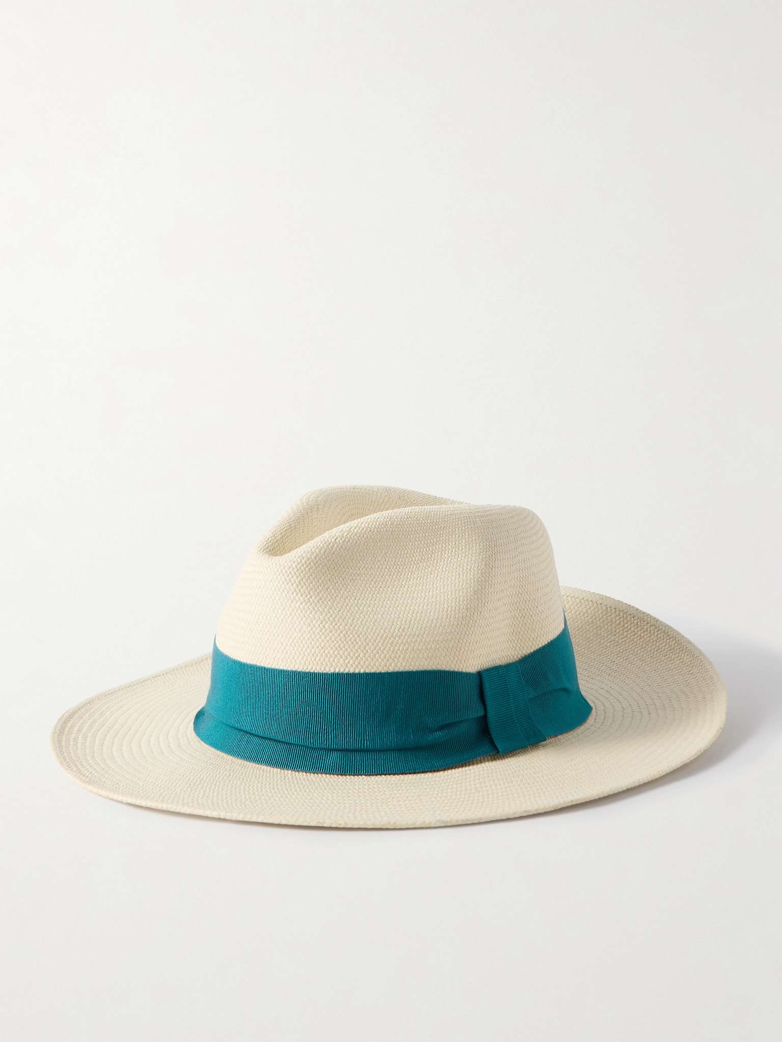 Beige Rafael Grosgrain-Trimmed Straw Panama Hat | FRESCOBOL CARIOCA ...