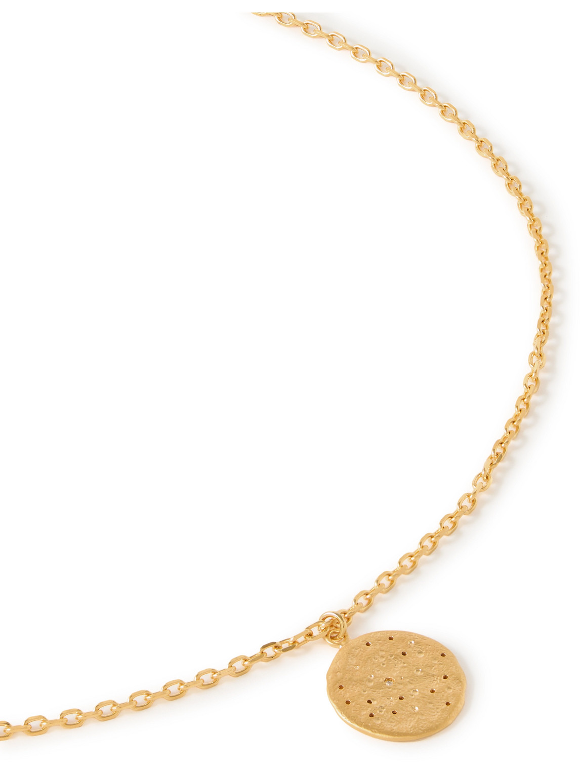 Mikia Polaris Gold-plated Diamond Pendant Necklace