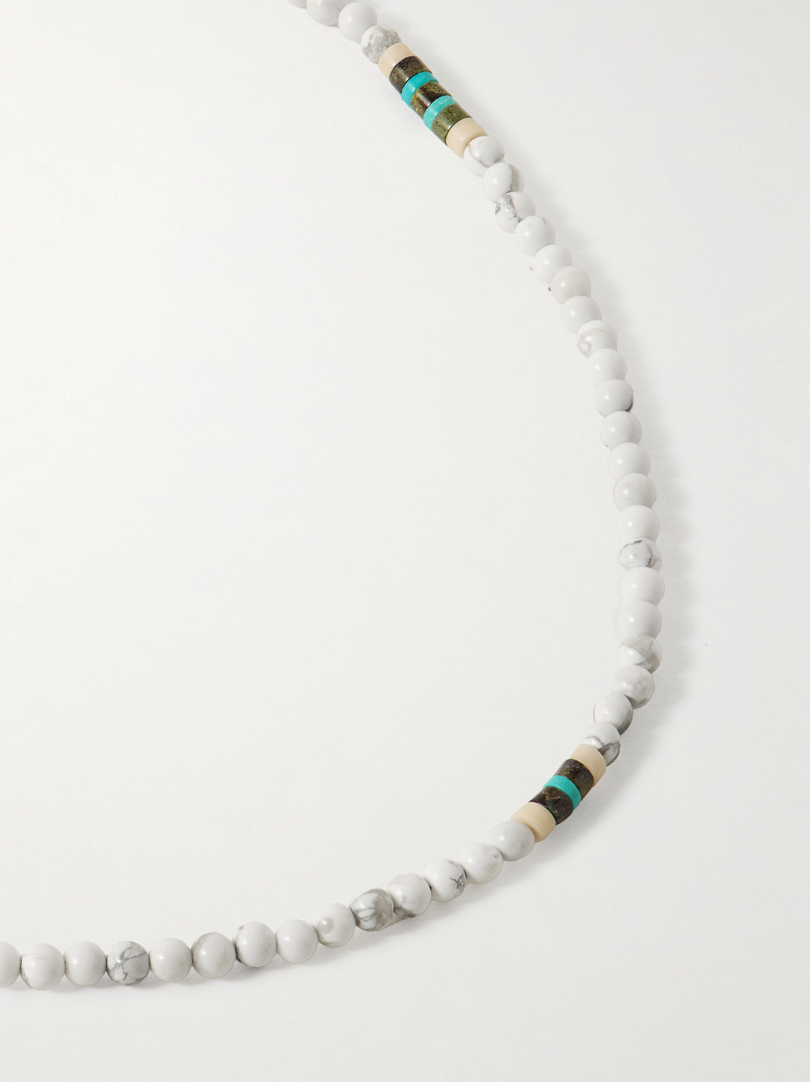 Shop Mikia Silver Multi-stone Beaded Wrap Bracelet In White