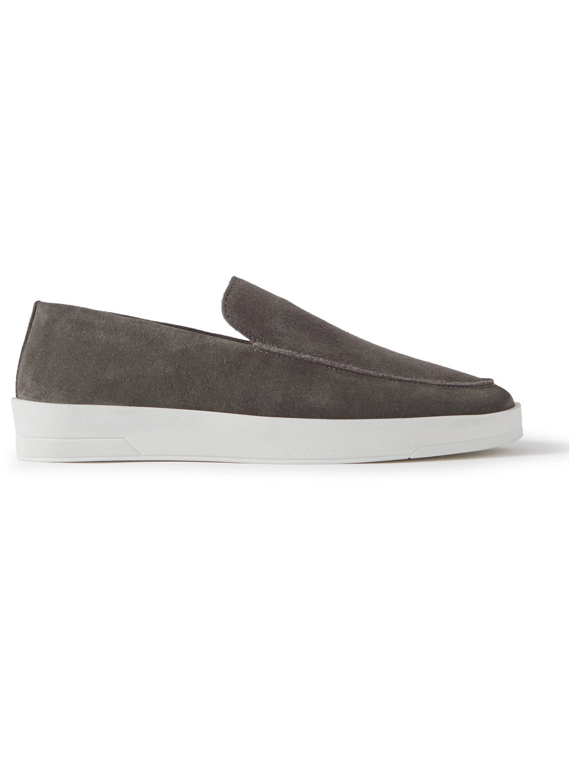 Mr P Peter Suede Loafers In Grey