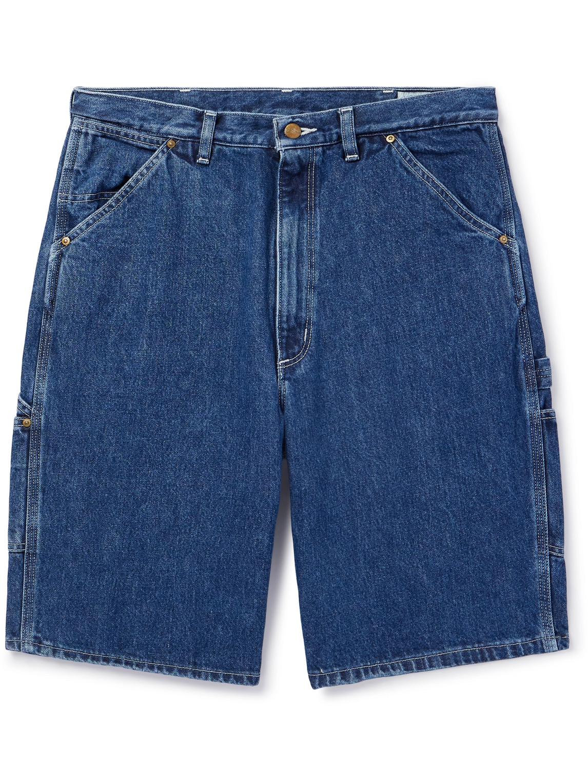 Orslow Wide-leg Denim Shorts In Blue