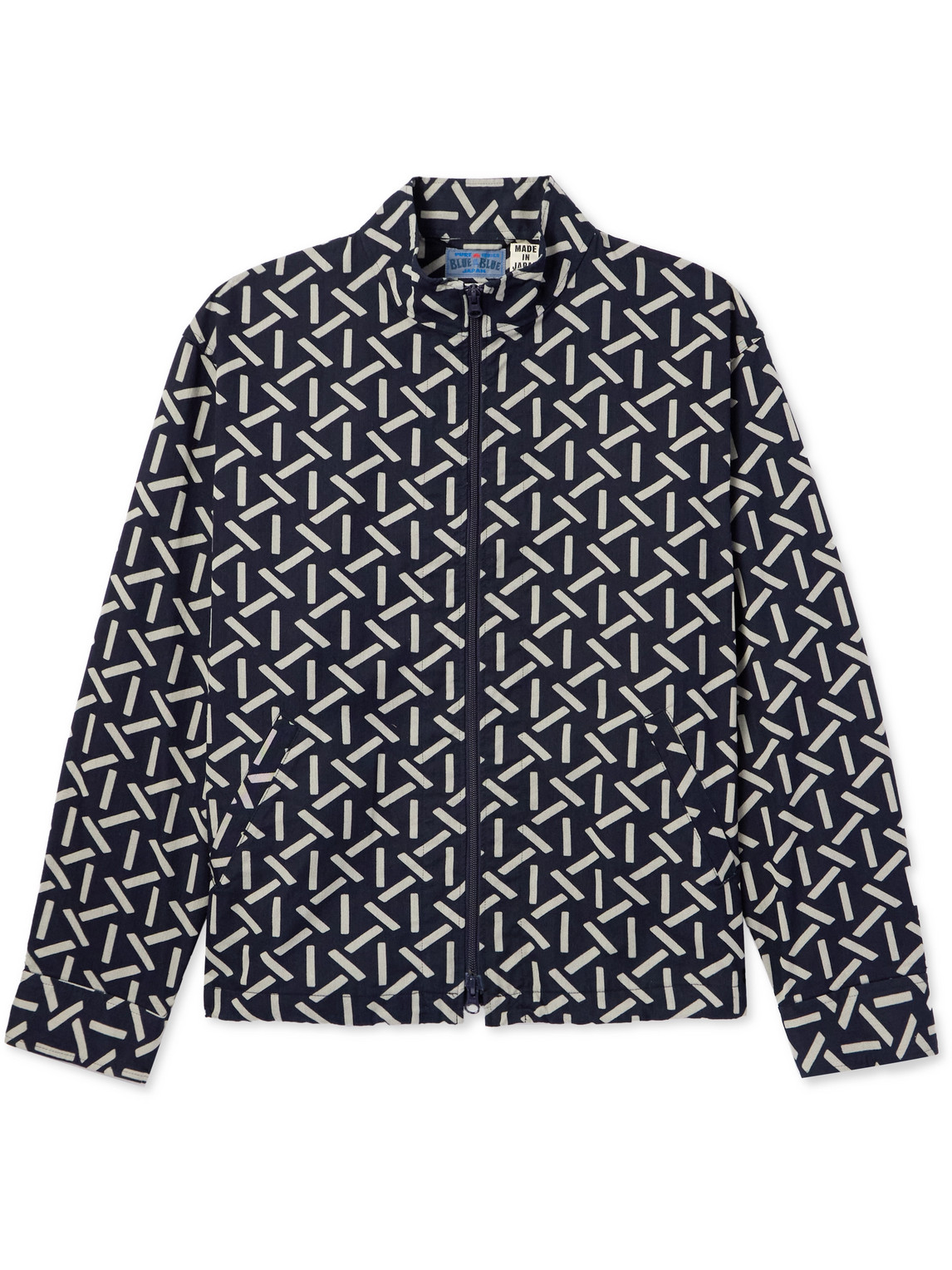 Blue Blue Japan Printed Cotton And Nylon-blend Twill Jacket In Black