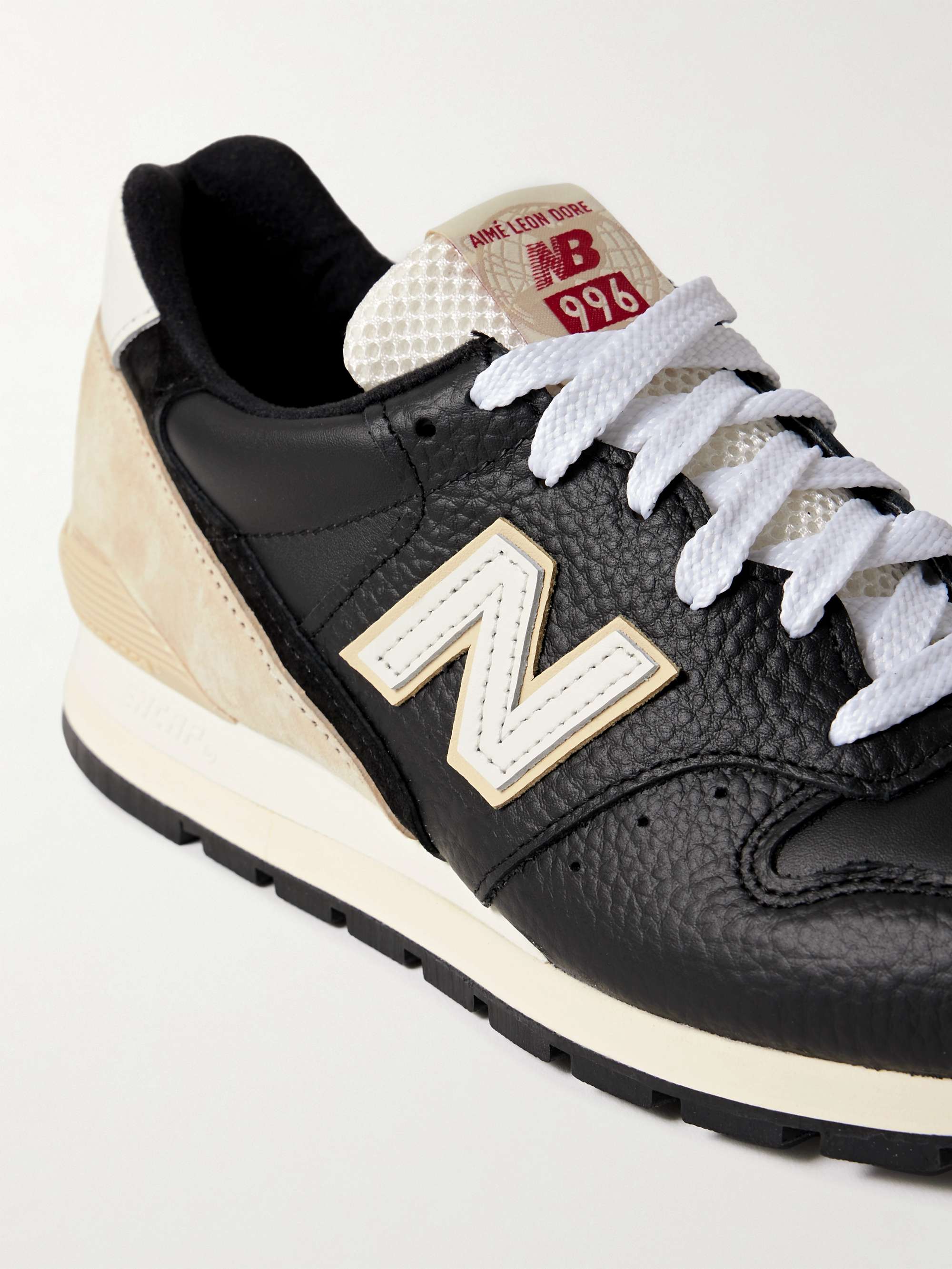 NEW BALANCE + Aimé Leon Dore 996 Suede and Rubber-Trimmed Leather Sneakers  for Men | MR PORTER
