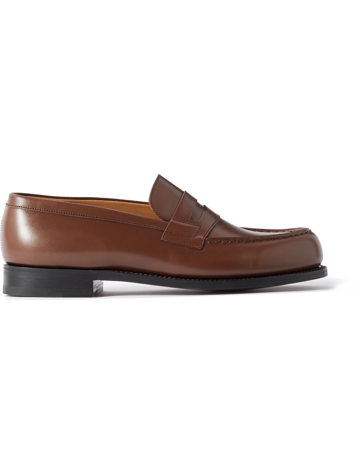 Jm Weston Leather Loafers In Brown
