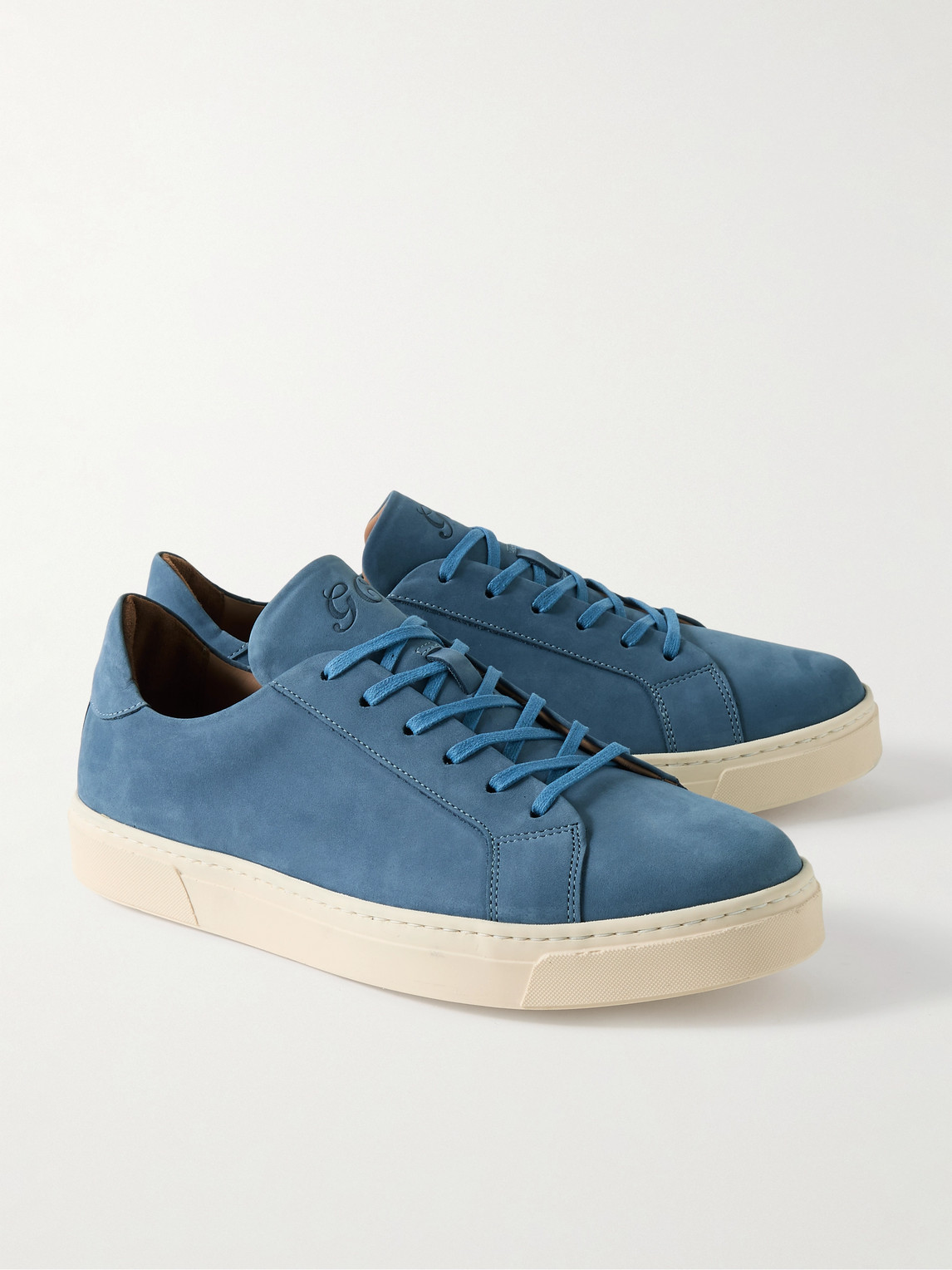 Shop George Cleverley Jack Ii Nubuck Sneakers In Blue
