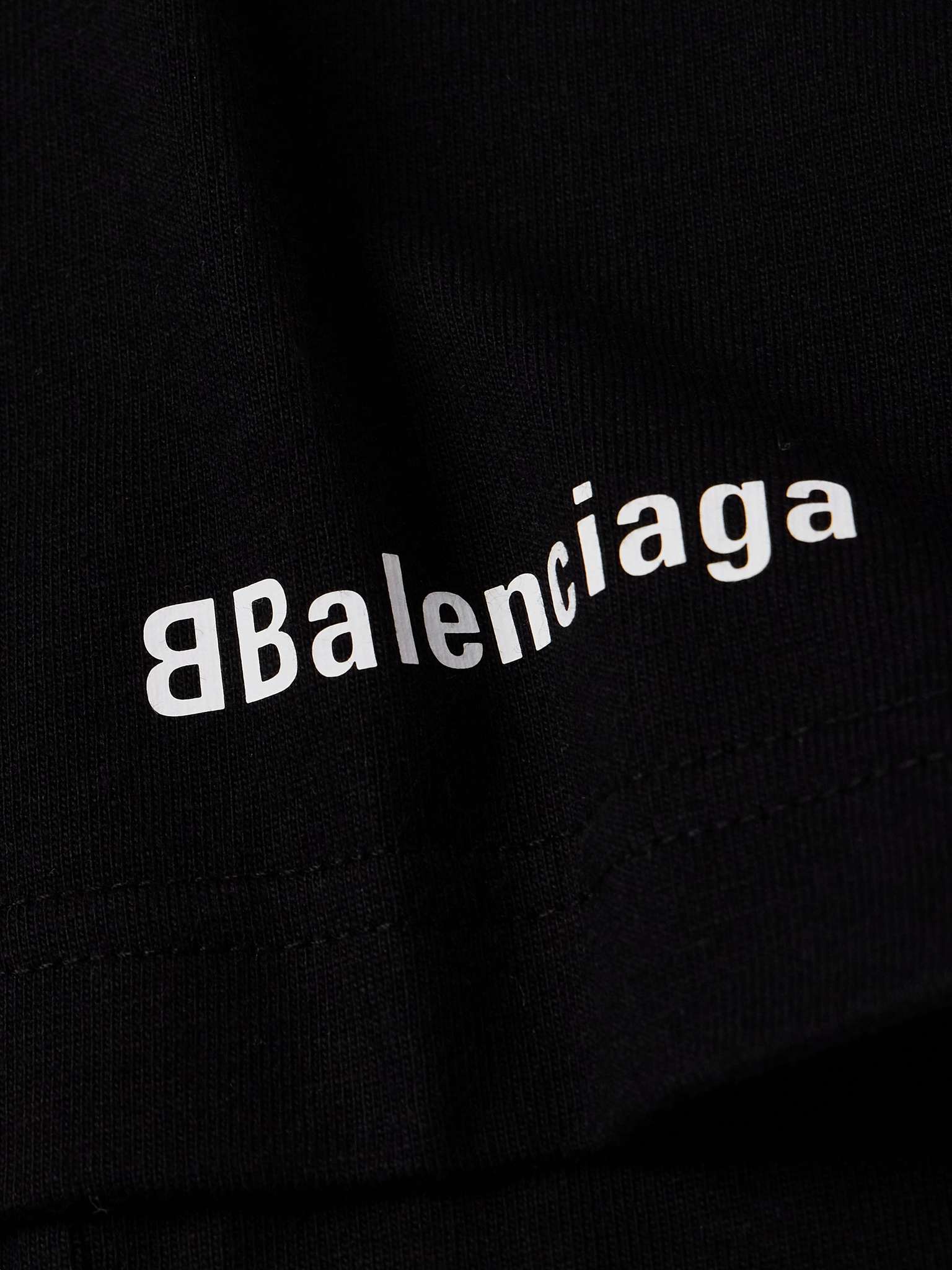 BALENCIAGA Oversized Embroidered Logo-Print Cotton-Jersey T-Shirt for ...