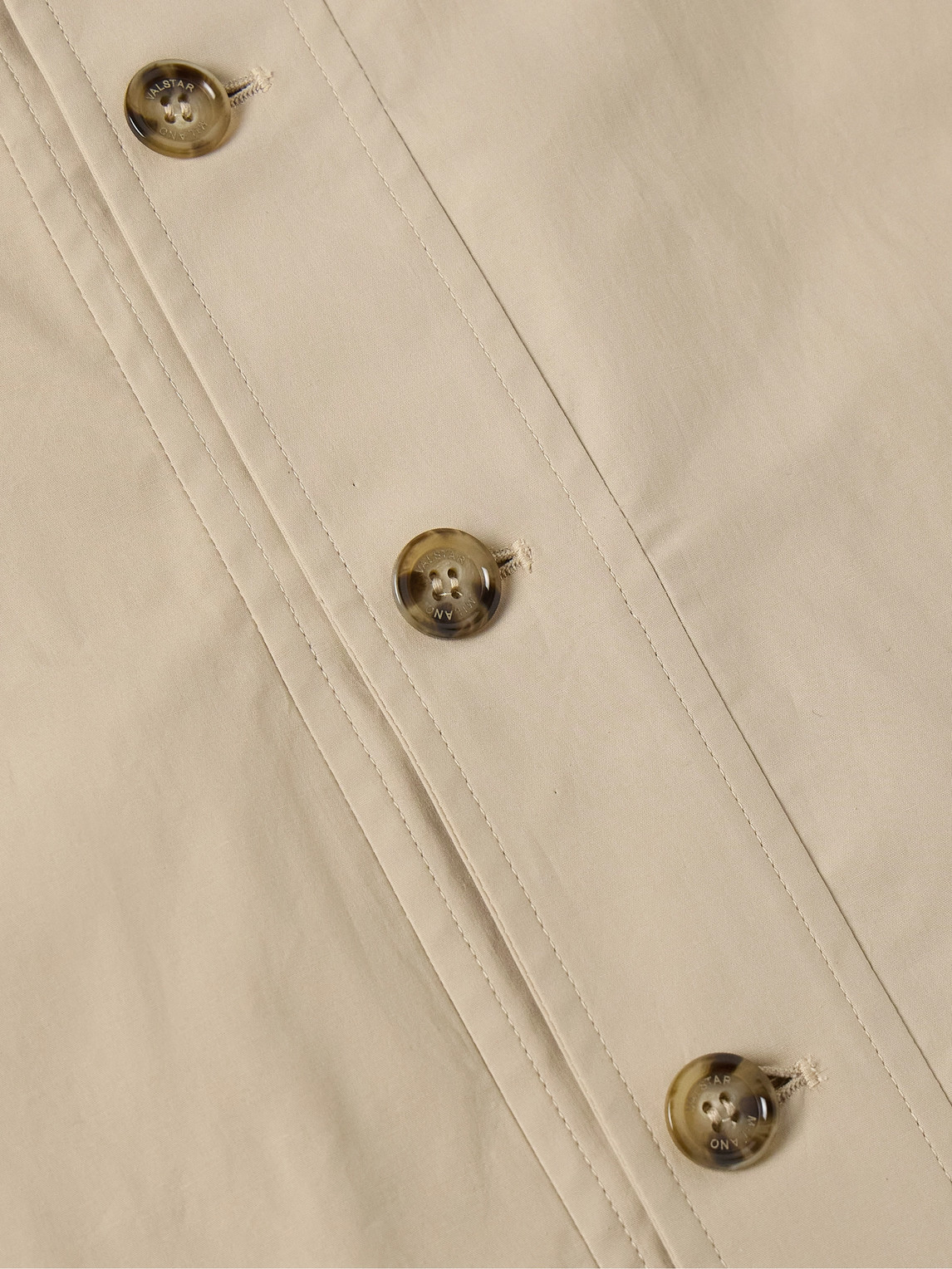 Shop Valstar Jasper Cotton-blend Poplin Overshirt In Neutrals