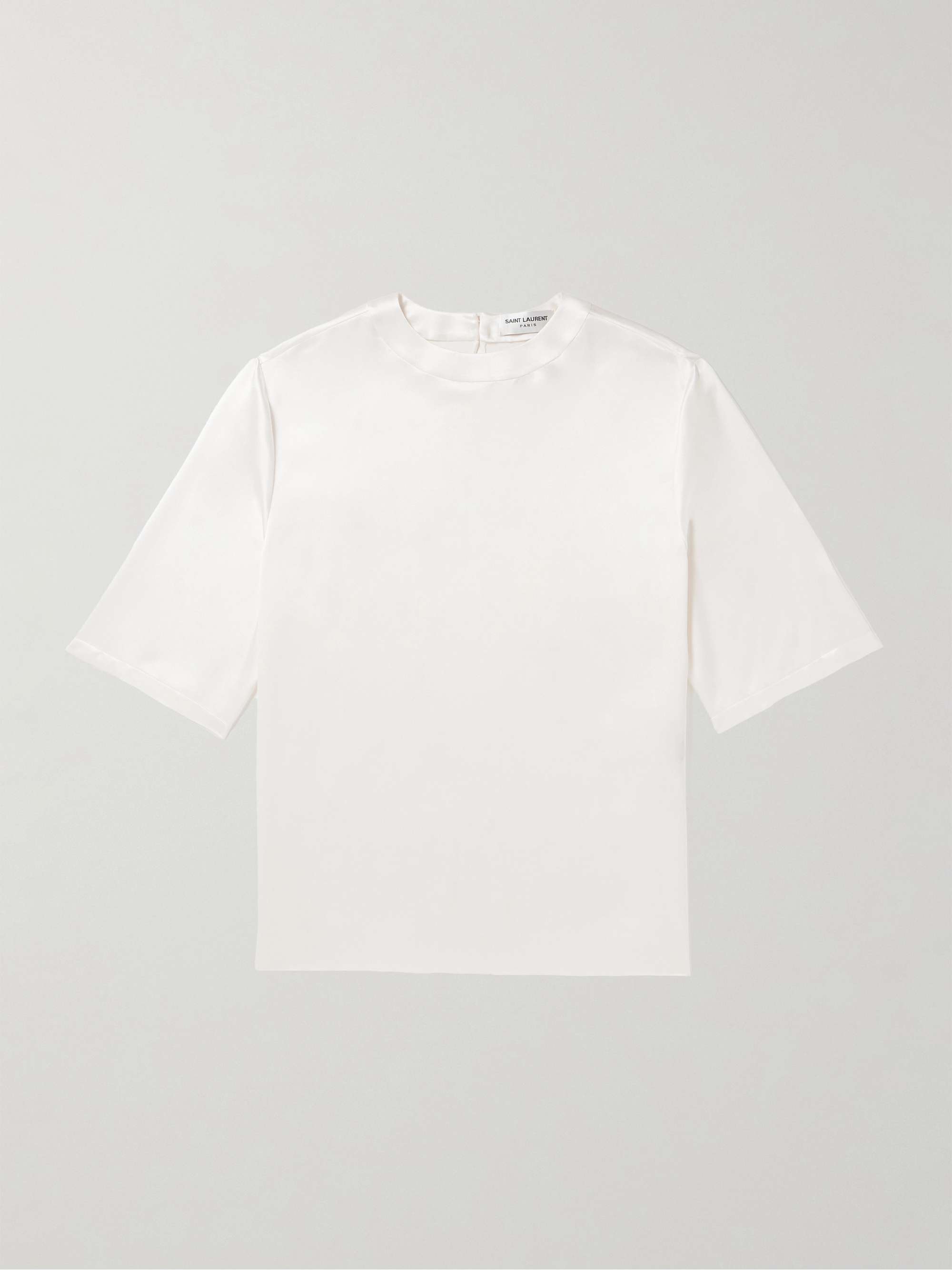 SAINT LAURENT Silk-Satin T-Shirt for Men | MR PORTER