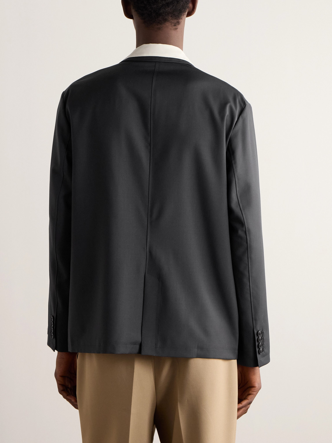 Shop A Kind Of Guise Unstructured Wool Blazer In Black