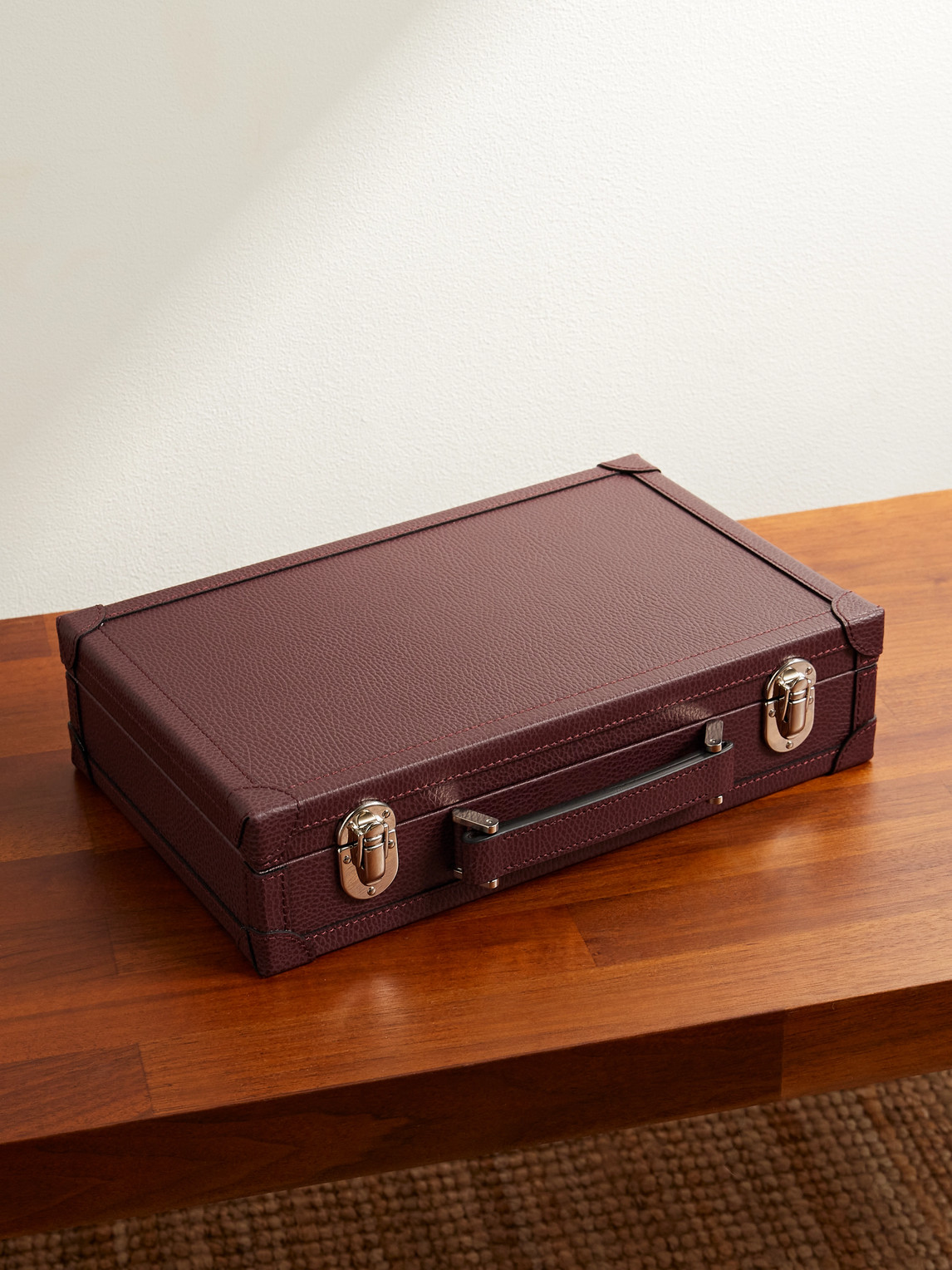 Shop Jacques Marie Mage Large Full-grain Leather Collector's Case In Brown