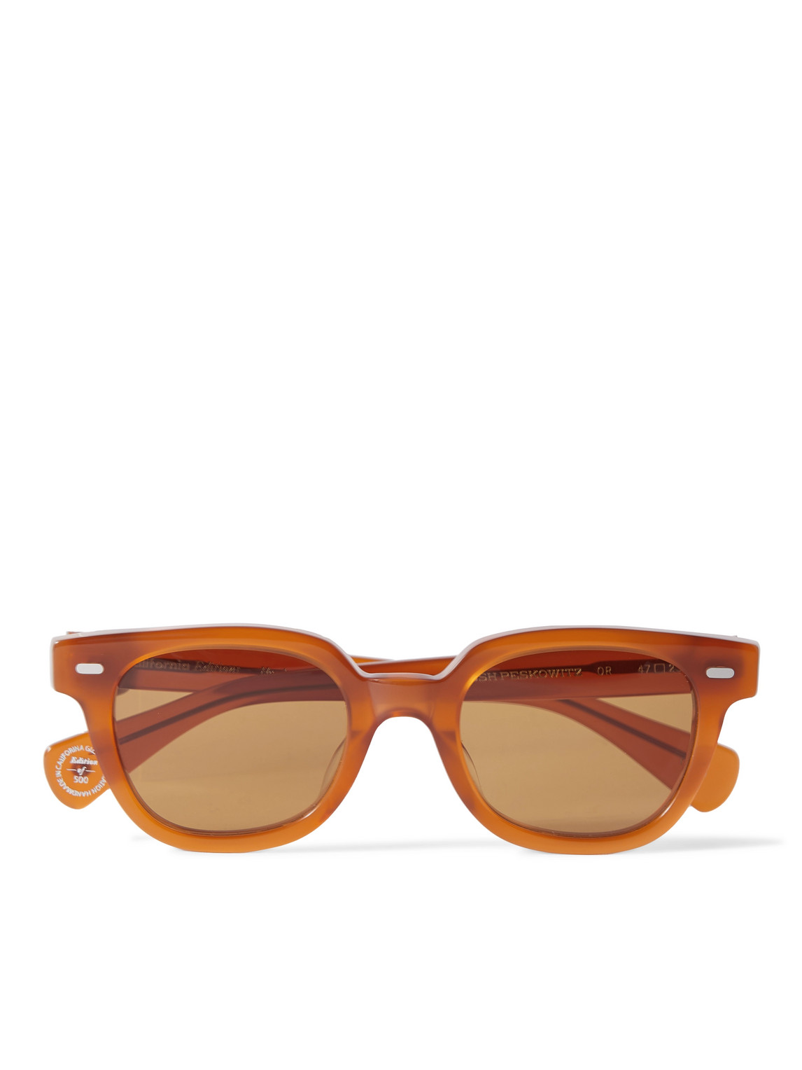 Garrett Leight California Optical Glco Josh Peskowitz D-frame Acetate Sunglasses In Orange