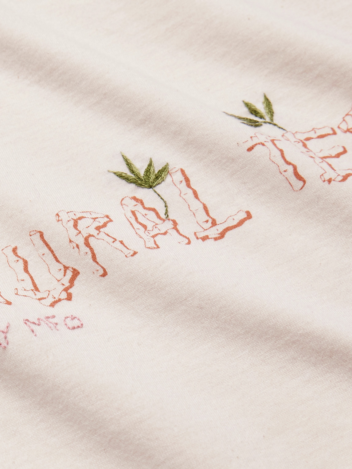 Shop Story Mfg. Grateful Embroidered Printed Organic Cotton-jersey T-shirt In White