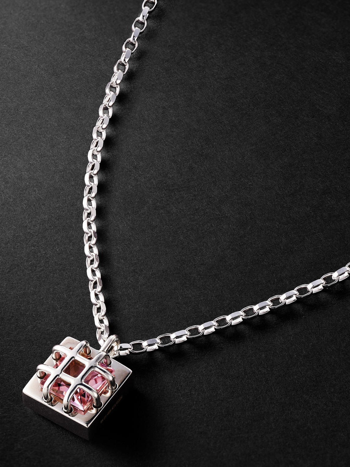 Shop Ouie Cage Sterling Silver Tourmaline Necklace