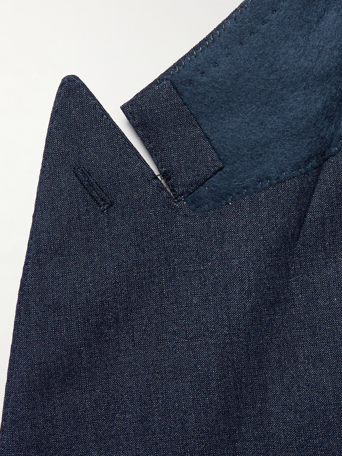Shop De Petrillo Double-breasted Cashmere-blend Blazer In Blue