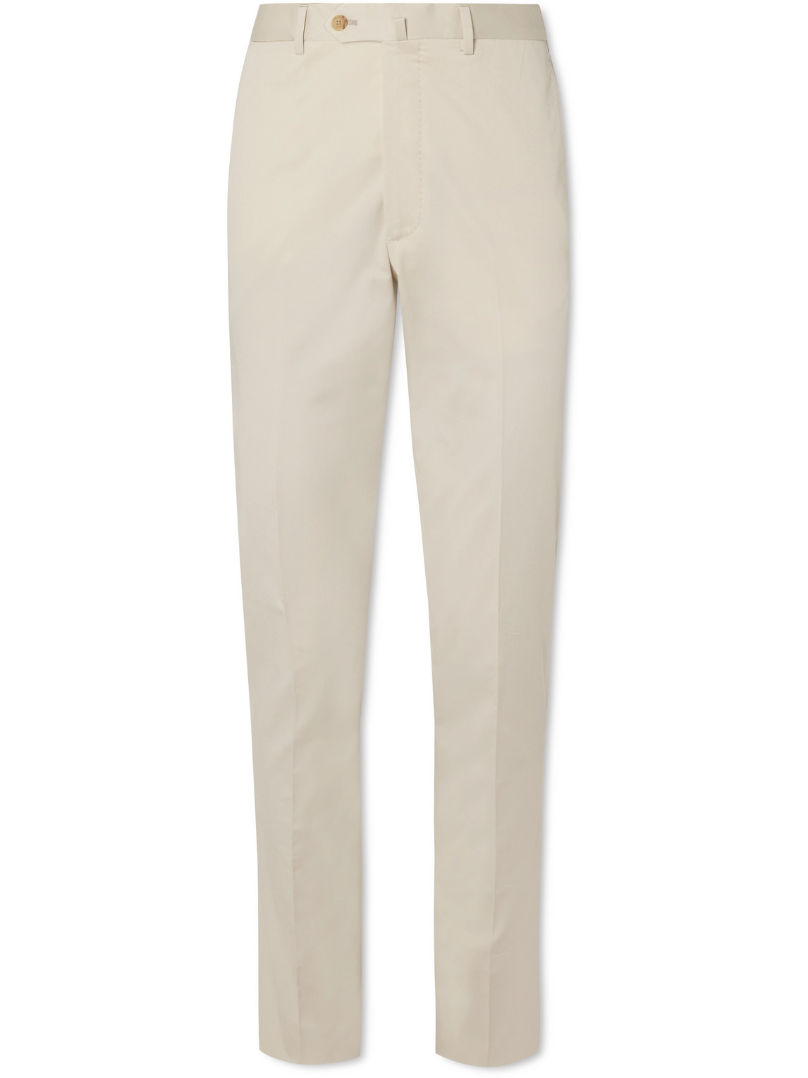 De Petrillo Tapered Cotton-blend Twill Suit Trousers In Unknown