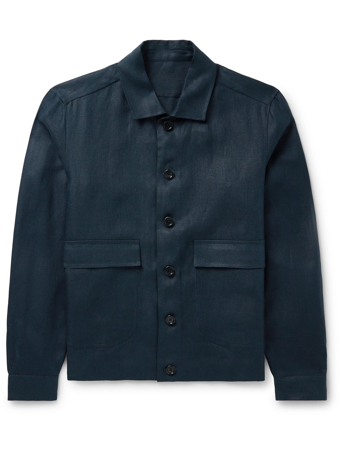 De Petrillo Linen Jacket In Blue