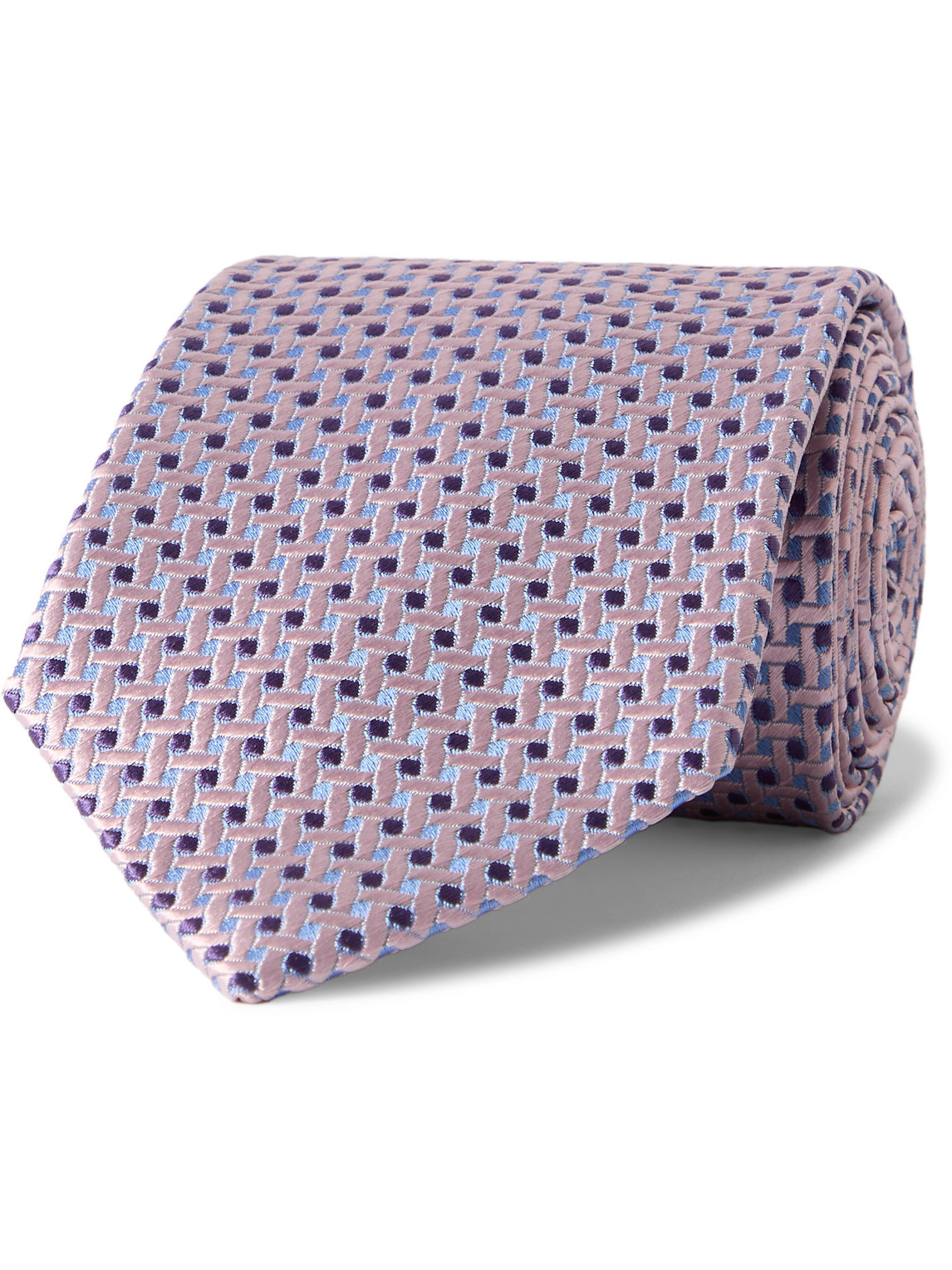 Charvet 8.5cm Silk-jacquard Tie In Neutral