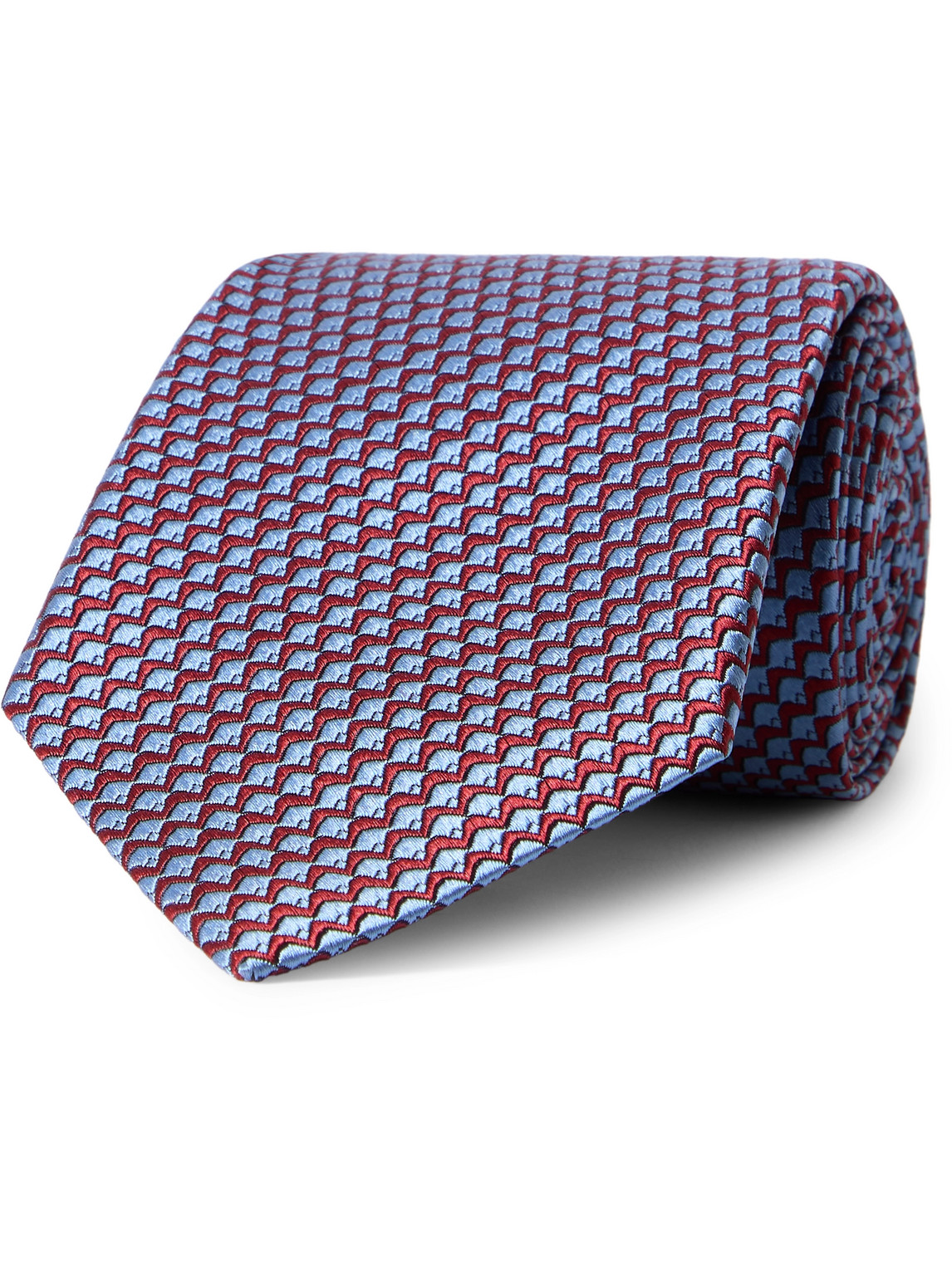 Charvet 8.5cm Silk-jacquard Tie In Red