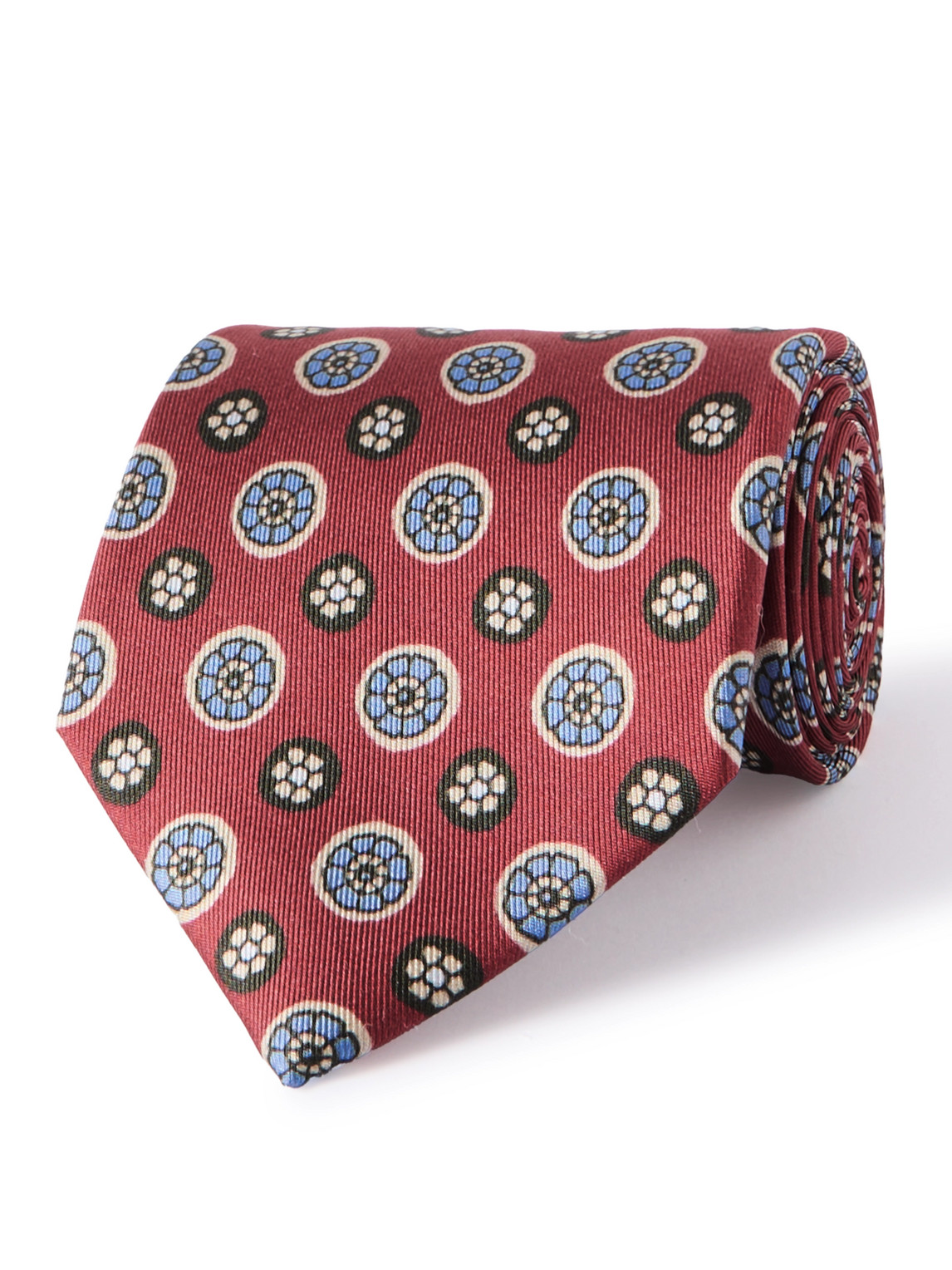 Charvet 8.5cm Printed Silk-twill Tie In Red