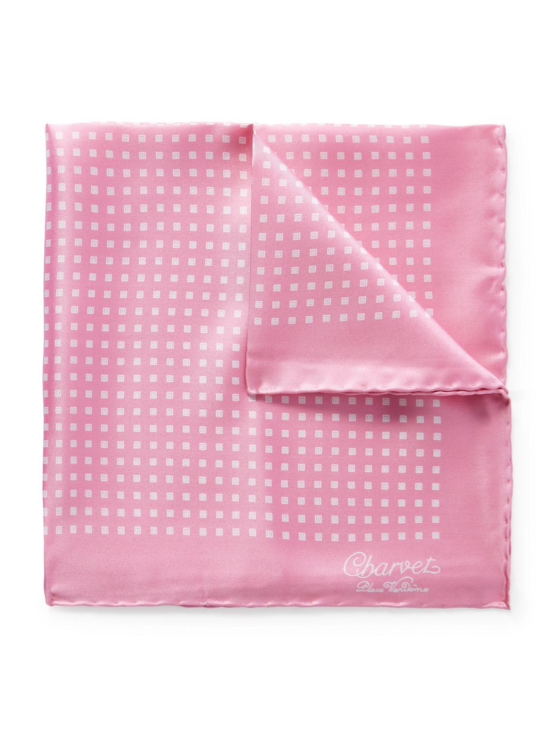 Charvet Printed Silk-twill Pocket Square In Pink