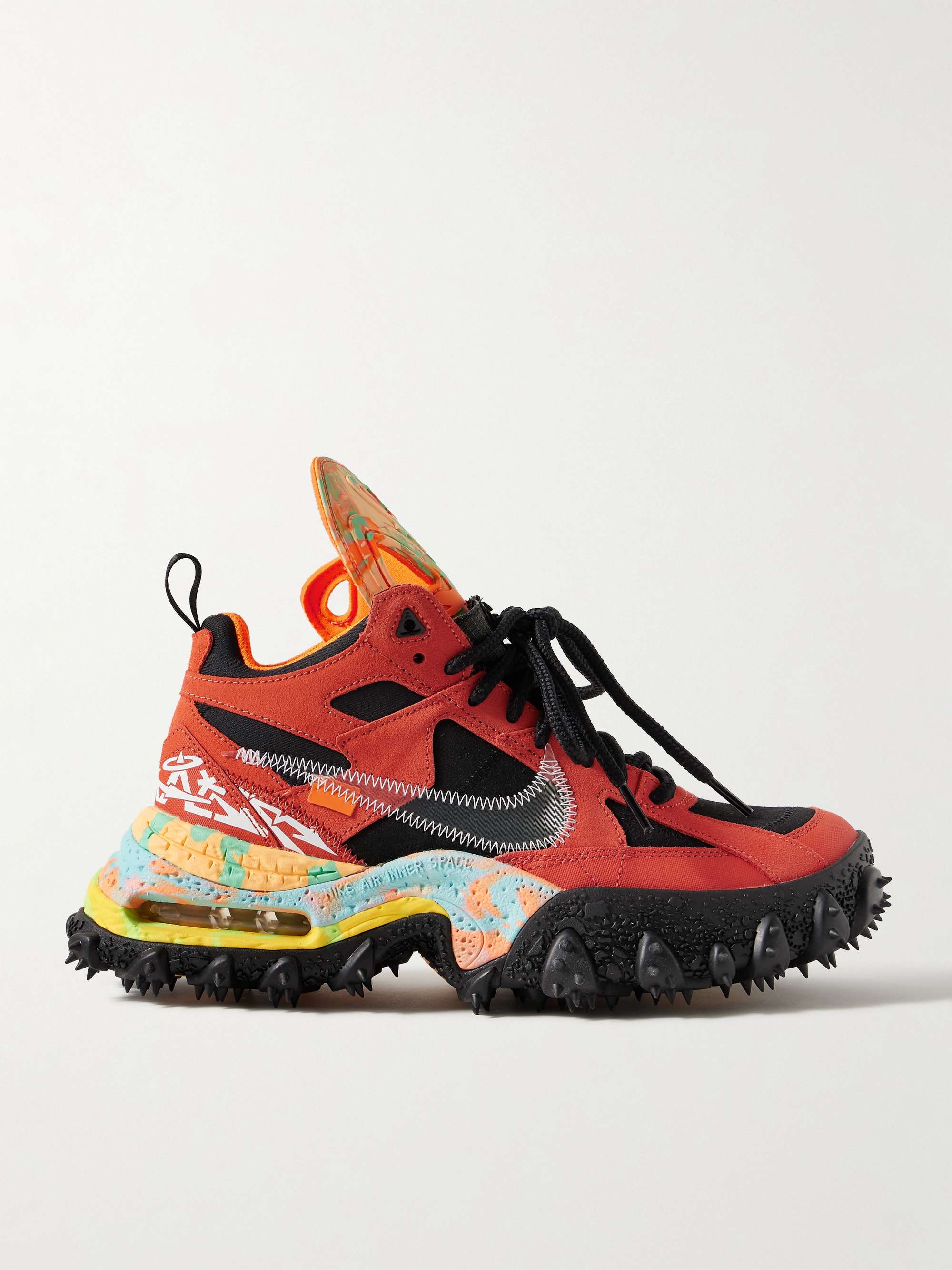 NIKE + Off-White Terra Forma Rubber-Trimmed Canvas and Suede Sneakers for  Men | MR PORTER