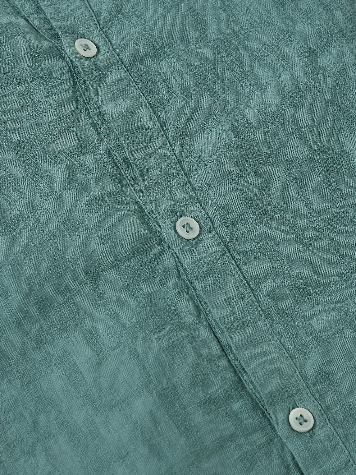 Shop Massimo Alba Kos Grandad-collar Linen And Cotton-blend Half-placket Shirt In Green