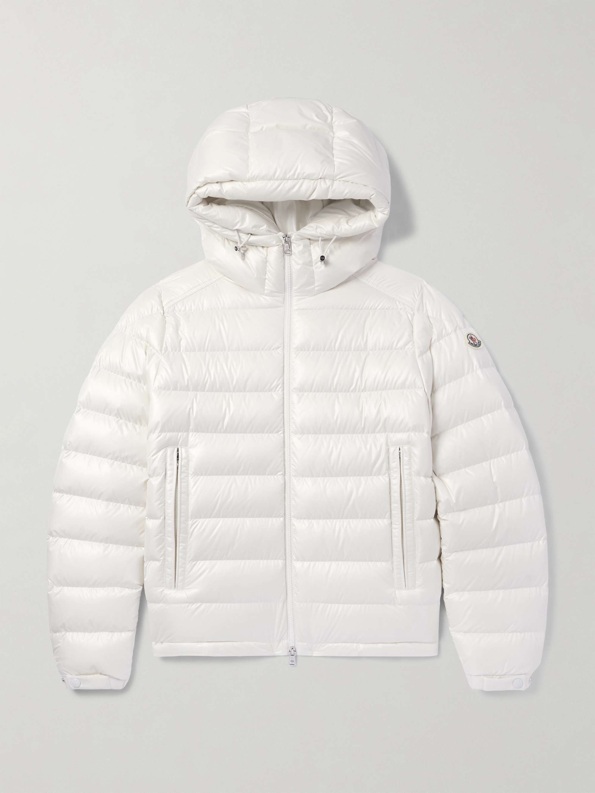 MONCLER キルティングシェル スリムフィット ダウンジャケット フード付き | ミスターポーター