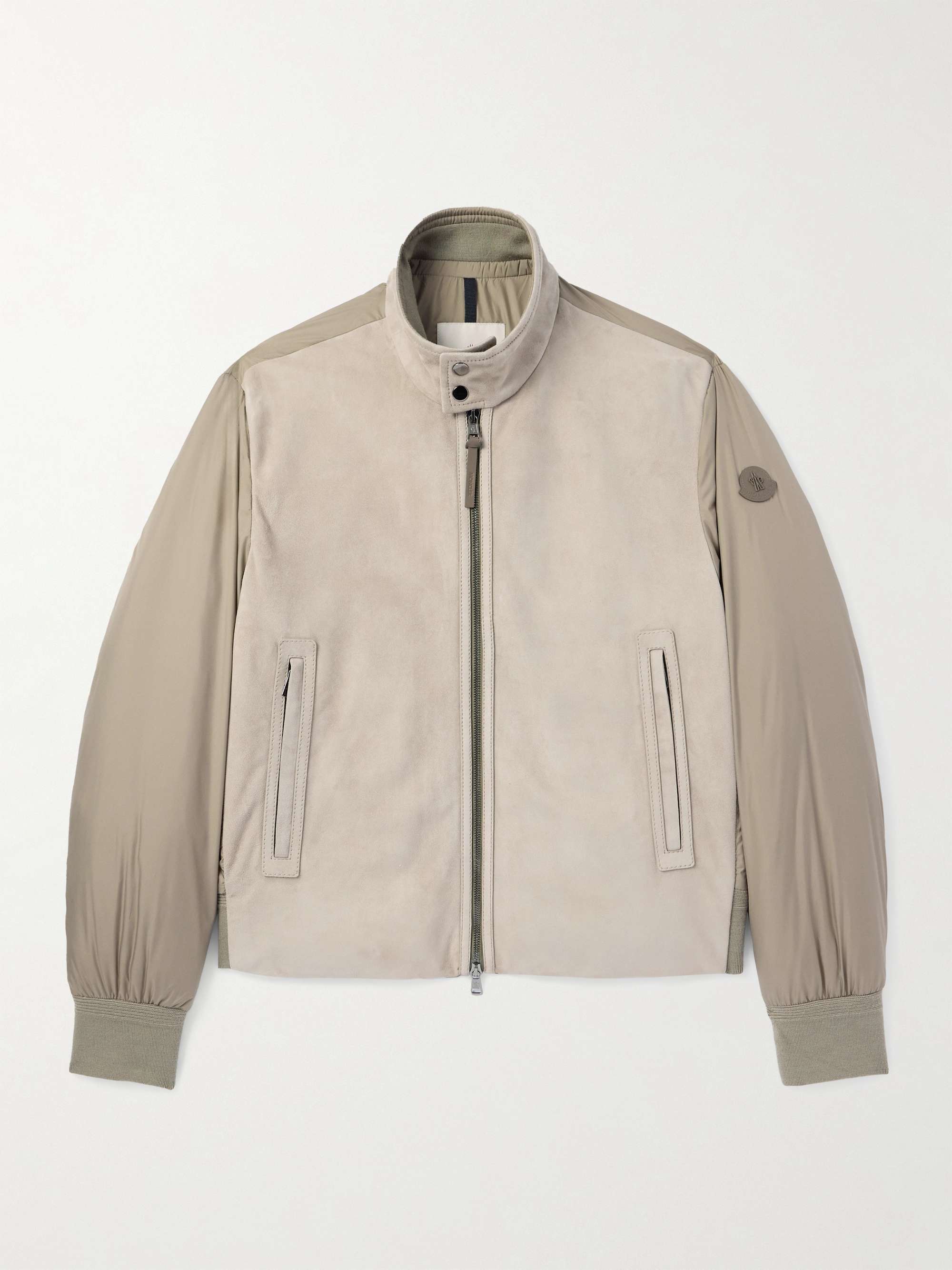 Moncler suede jacket on sale