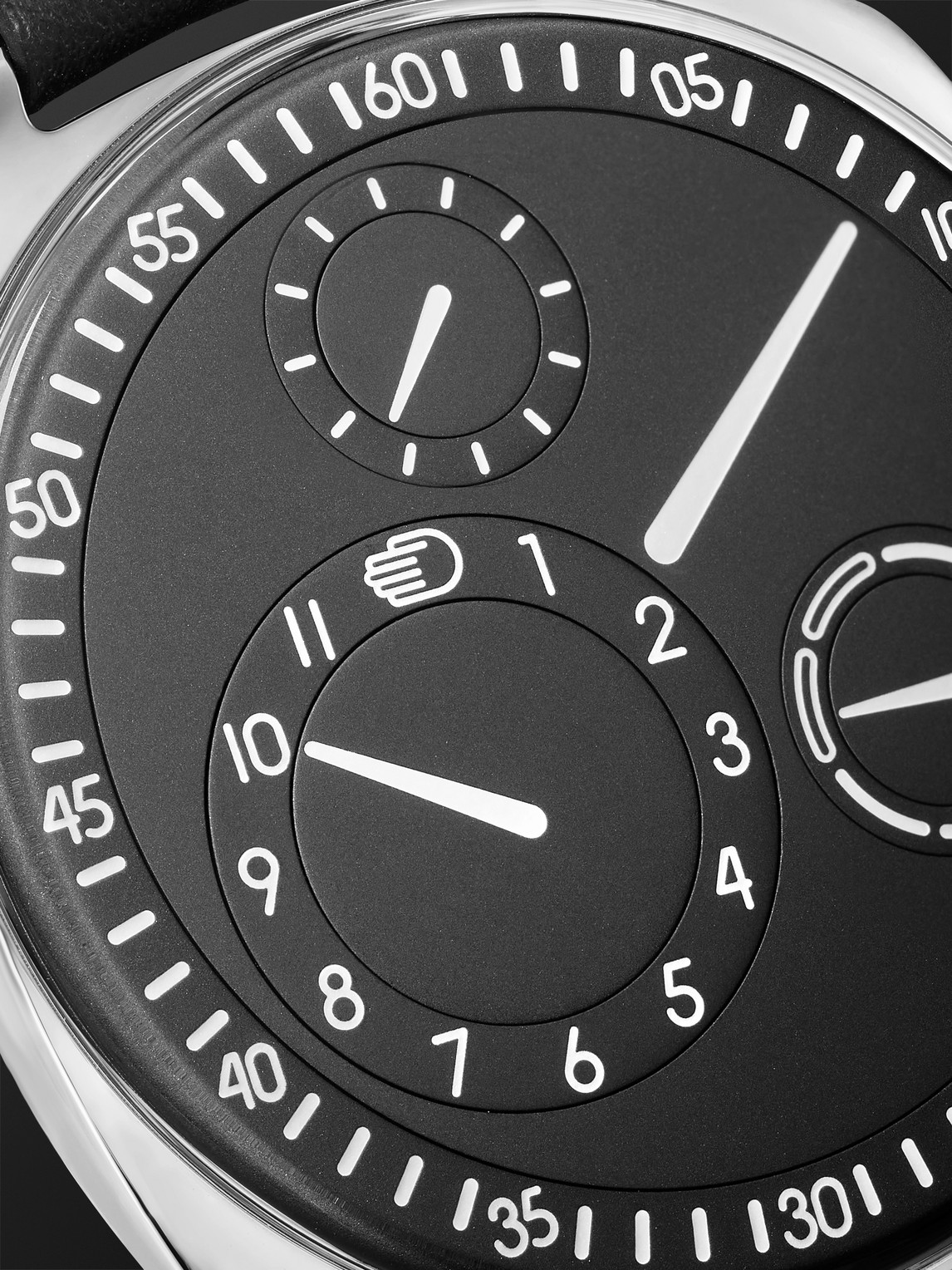 Shop Ressence Type 1.3² V2 B Automatic 41mm Titanium And Leather Watch, Ref. No. Type 1.3² V2 B In Black