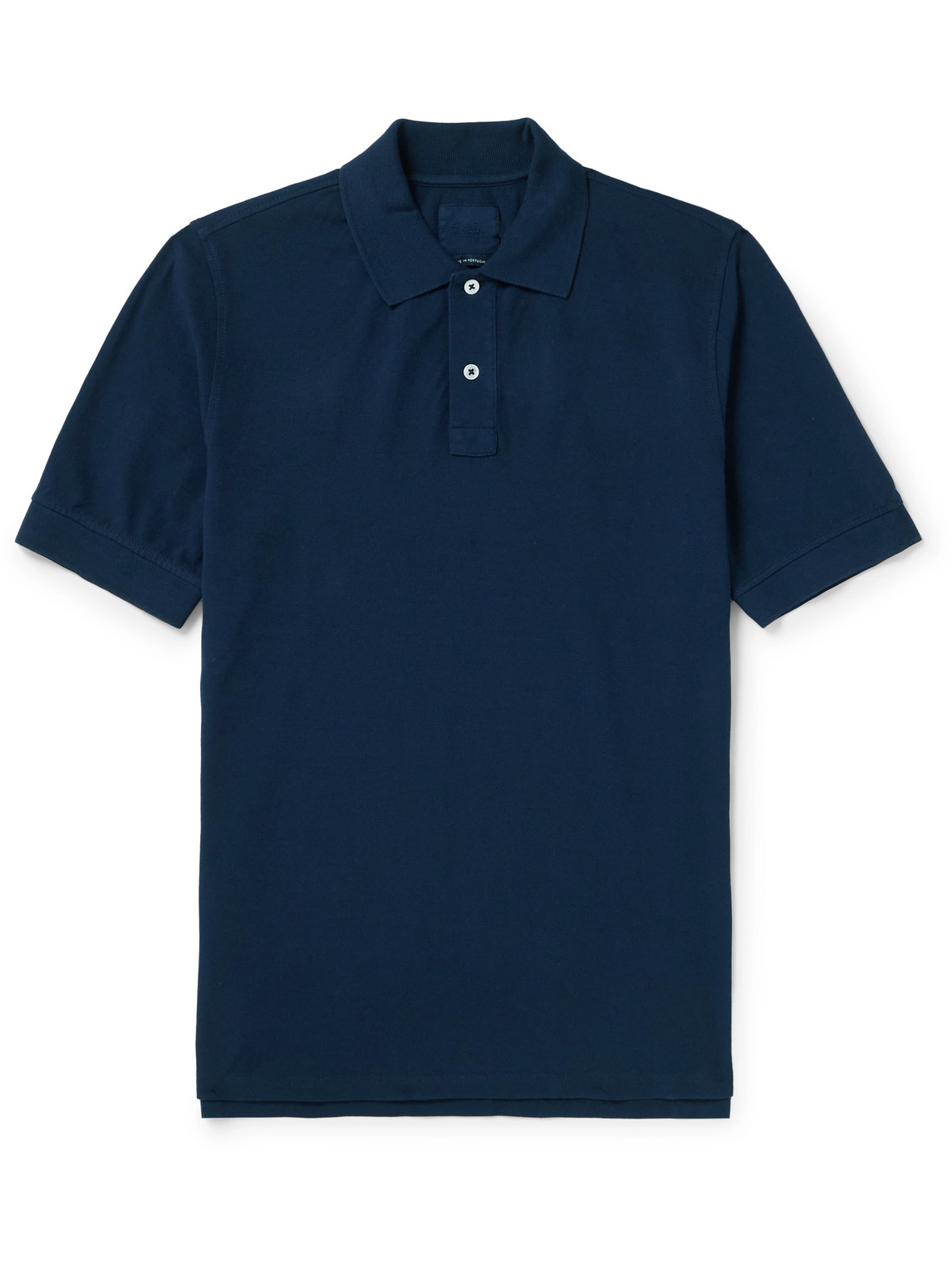 Drake's Cotton-piqué Polo Shirt In Blue