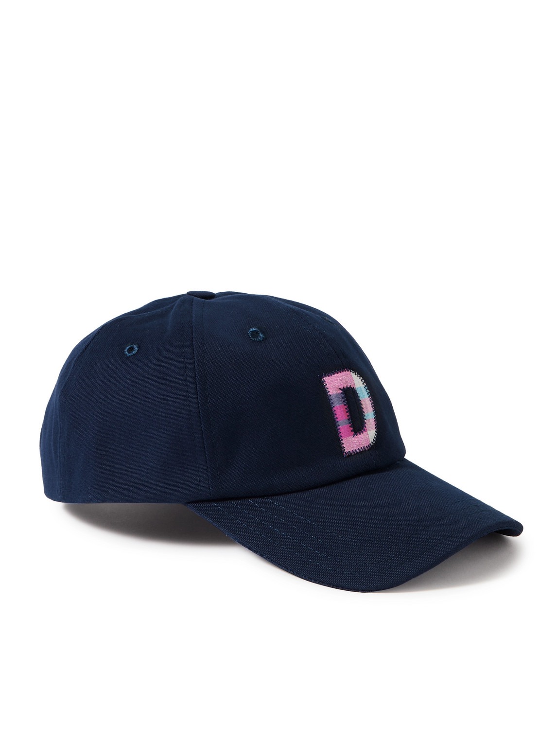 Drake's Logo-appliquéd Cotton-canvas Baseball Cap In Blue