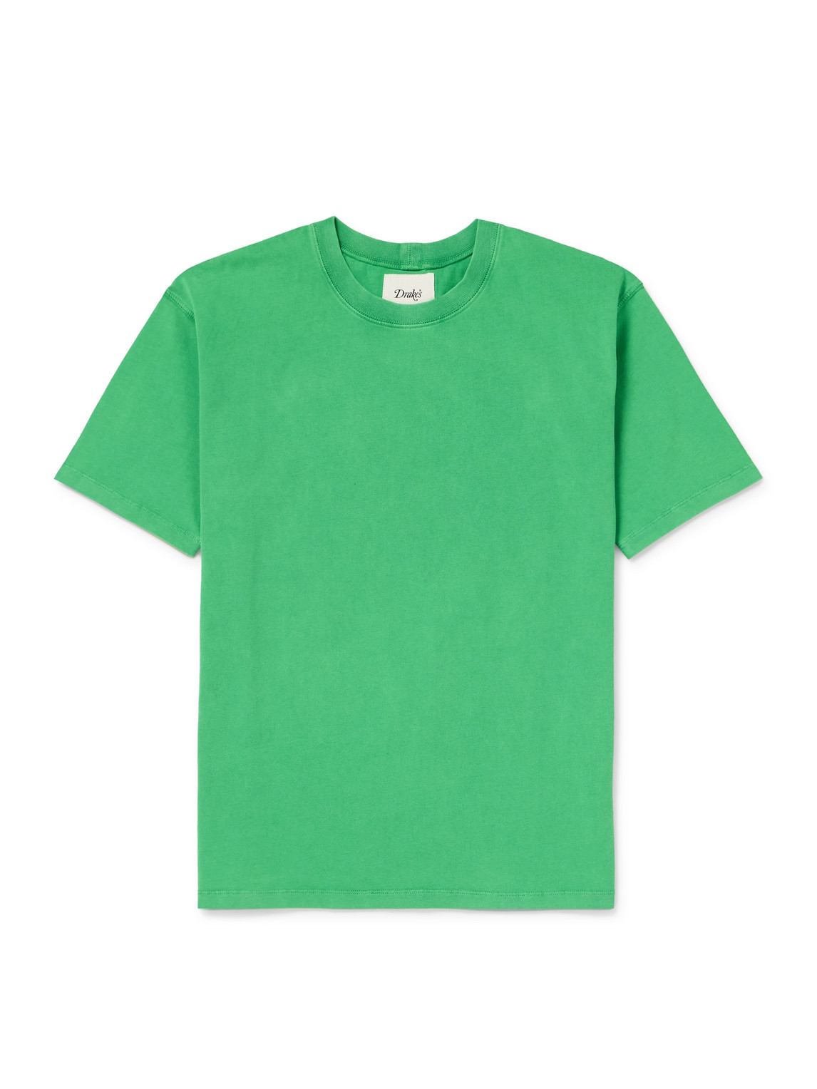Drake's Cotton-jersey T-shirt In Green