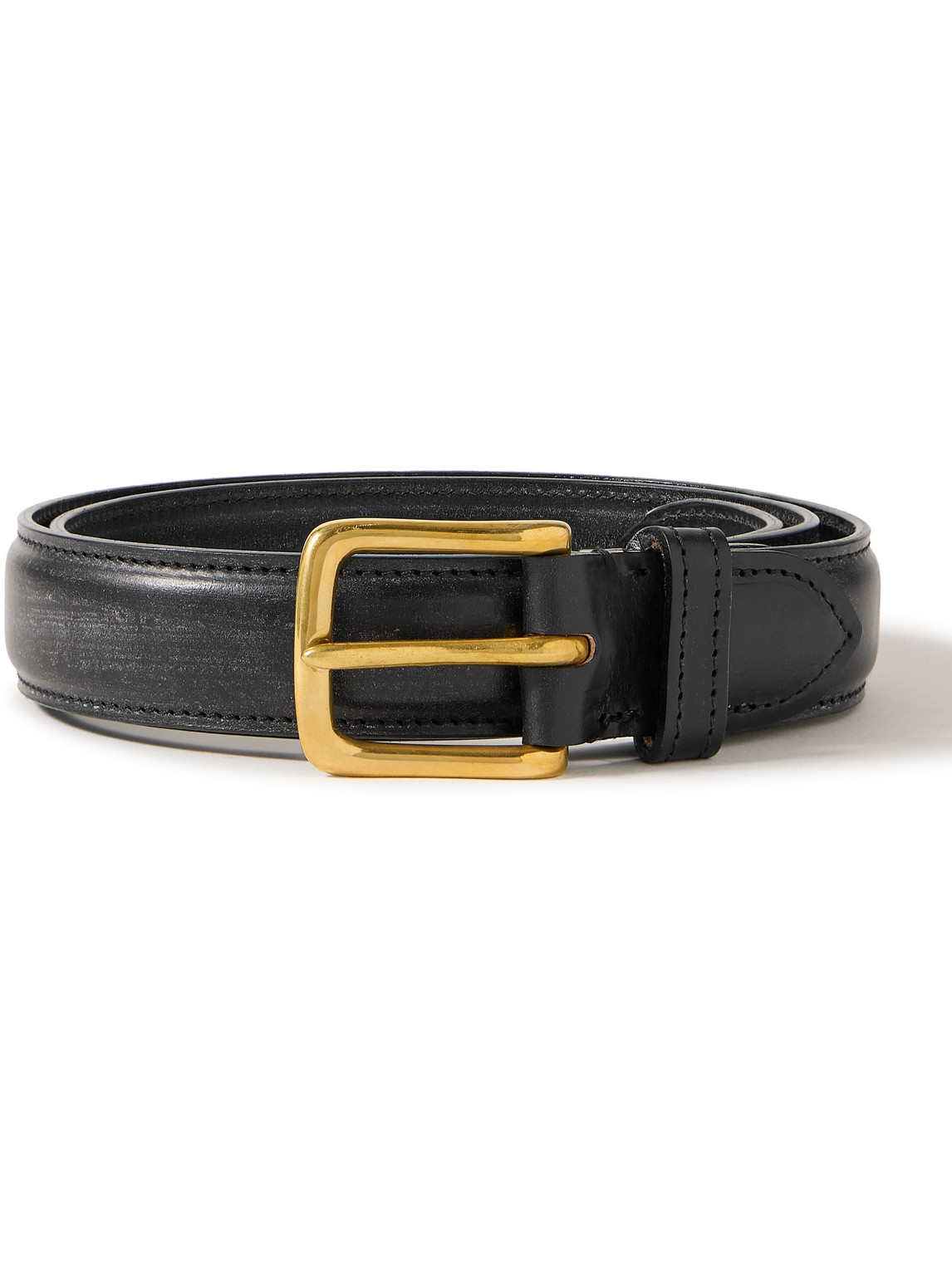 Drake's 3cm Leather Belt In Black