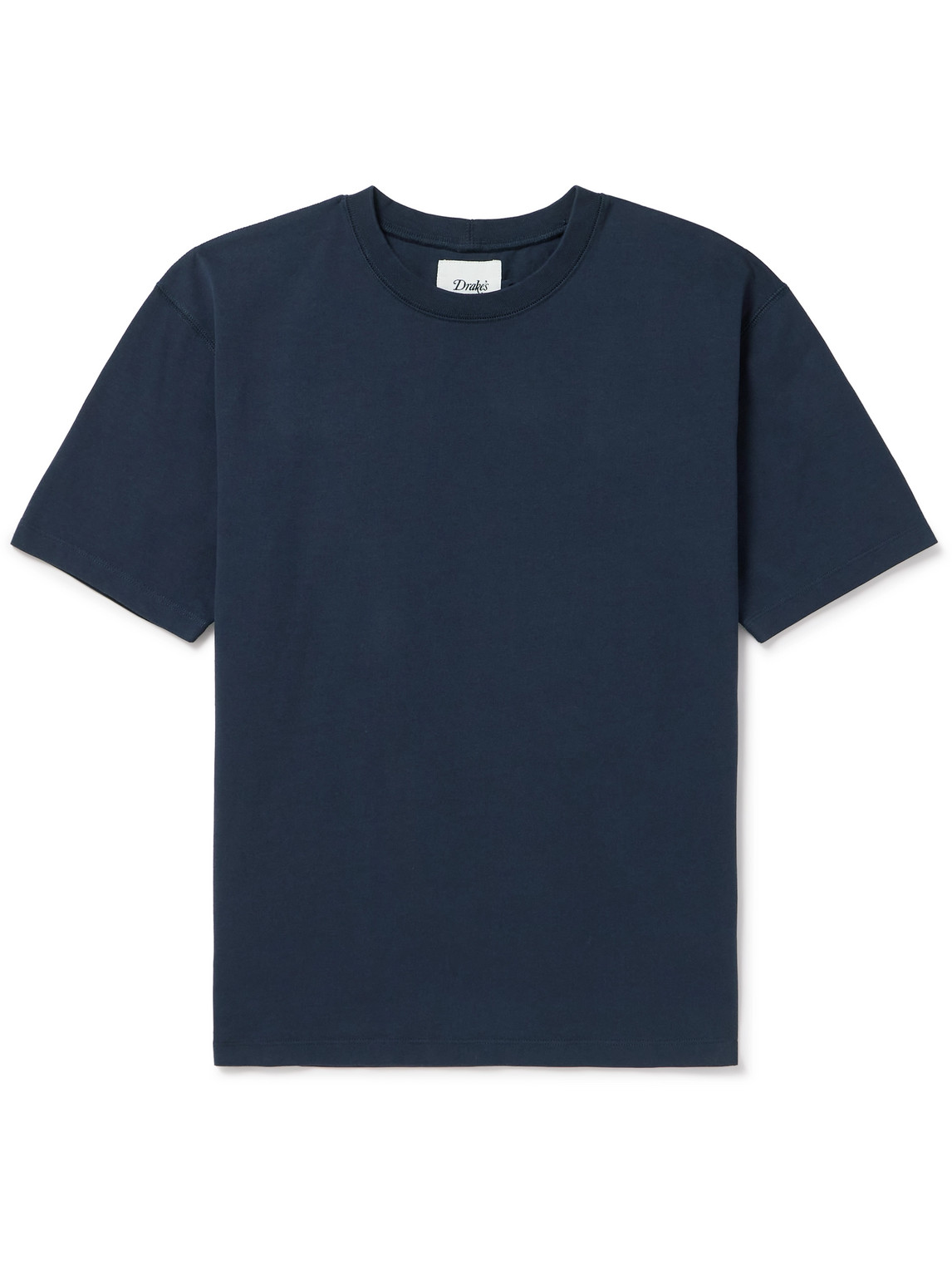 Drake's Navy Hiking T-shirt In Blue