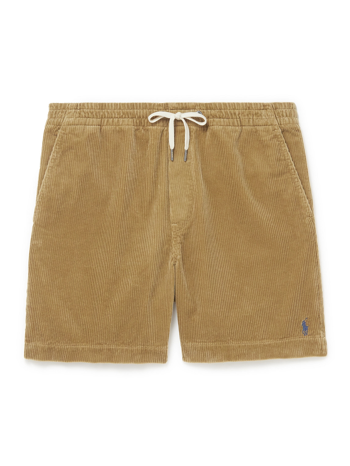 Polo Ralph Lauren Prepster Straight-leg Cotton-corduroy Drawstring Shorts In Brown