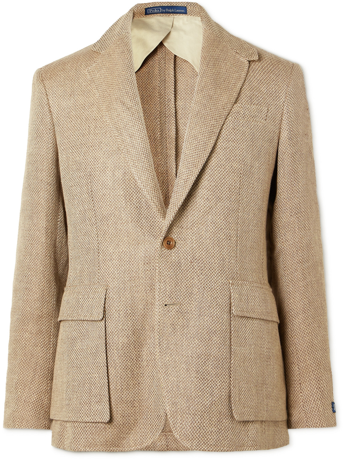 Polo Ralph Lauren Slim-fit Linen-tweed Blazer In Neutrals