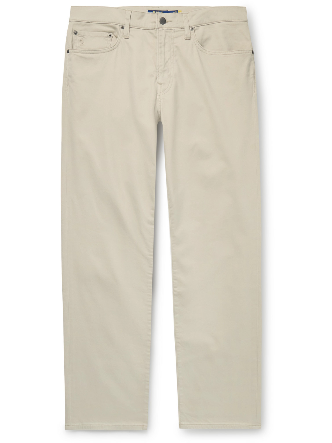 Polo Ralph Lauren Varick Slim-fit Straight-leg Cotton-blend Twill Trousers In White