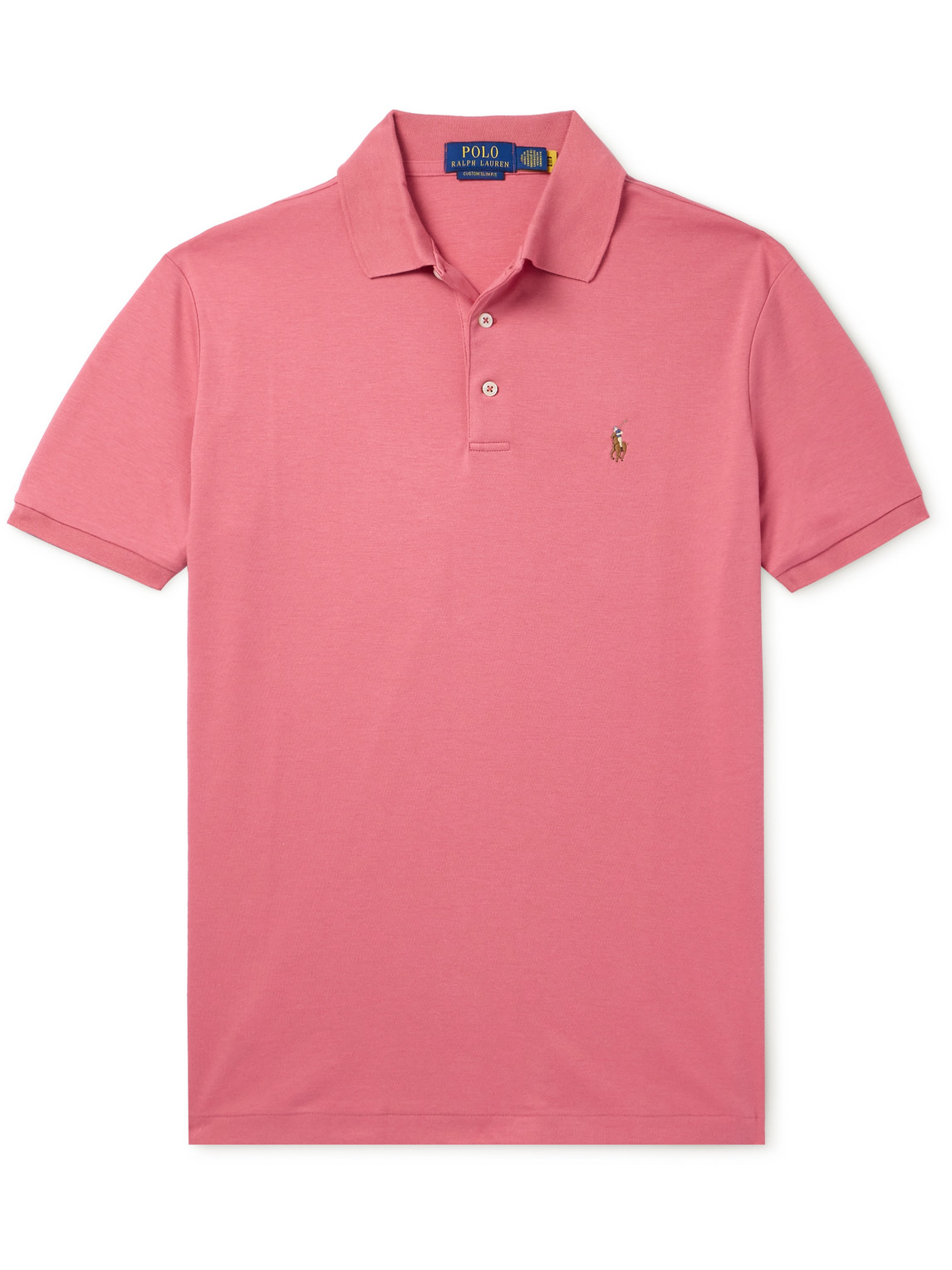 Polo Ralph Lauren Logo-embroidered Cotton-jersey Polo-shirt In Red